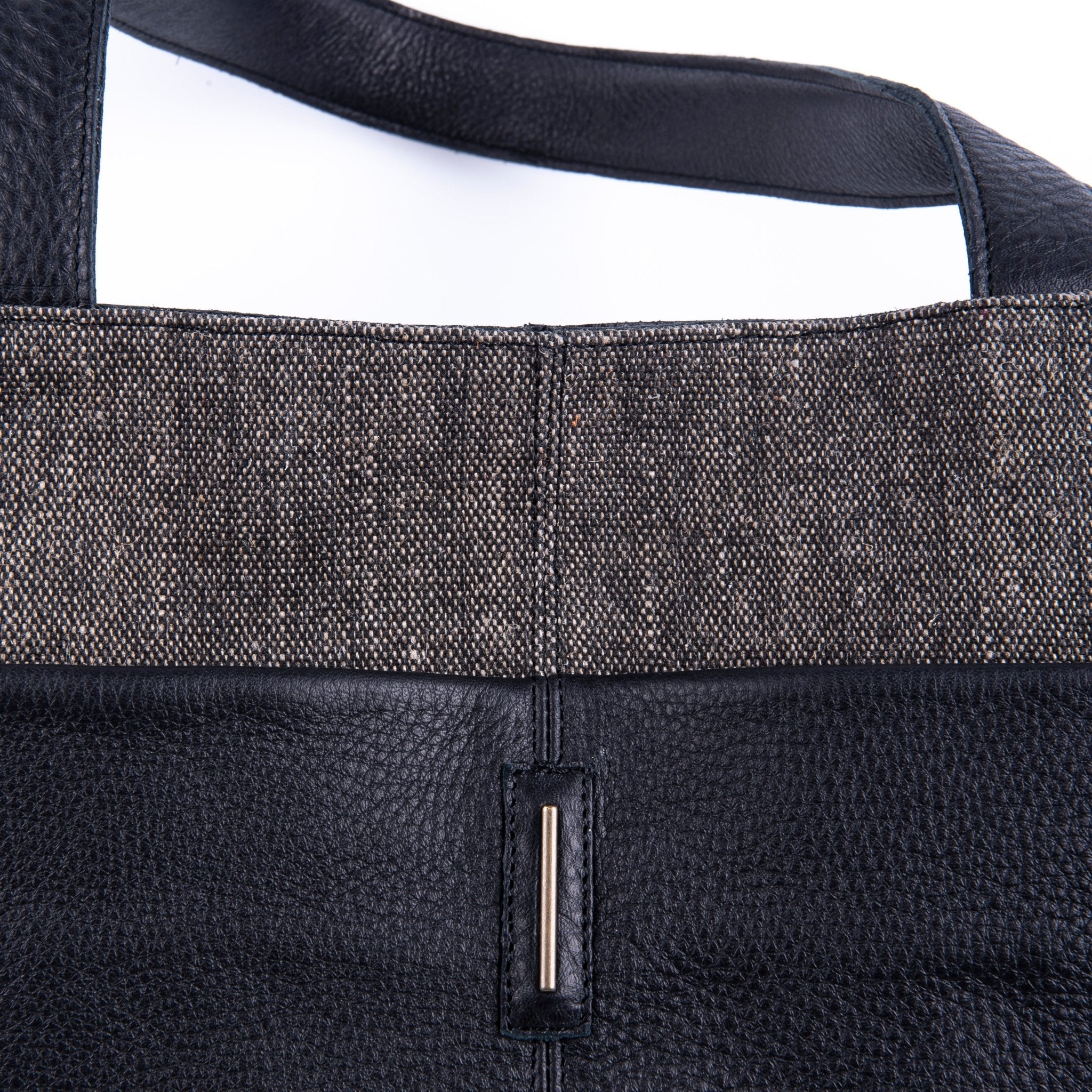 Summer alamat + bull nero - borsa shopping in pelle nera - Marta Ray
