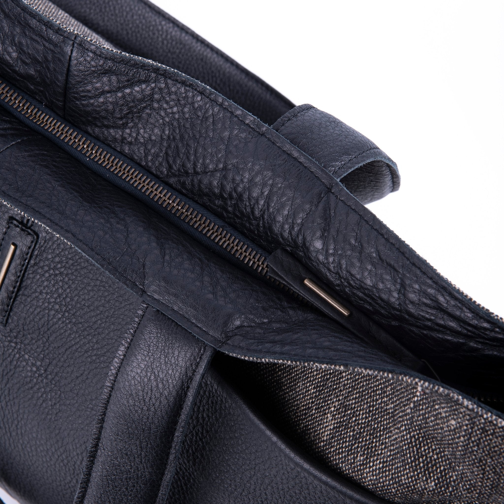Summer alamat + bull nero - borsa shopping in pelle nera - Marta Ray