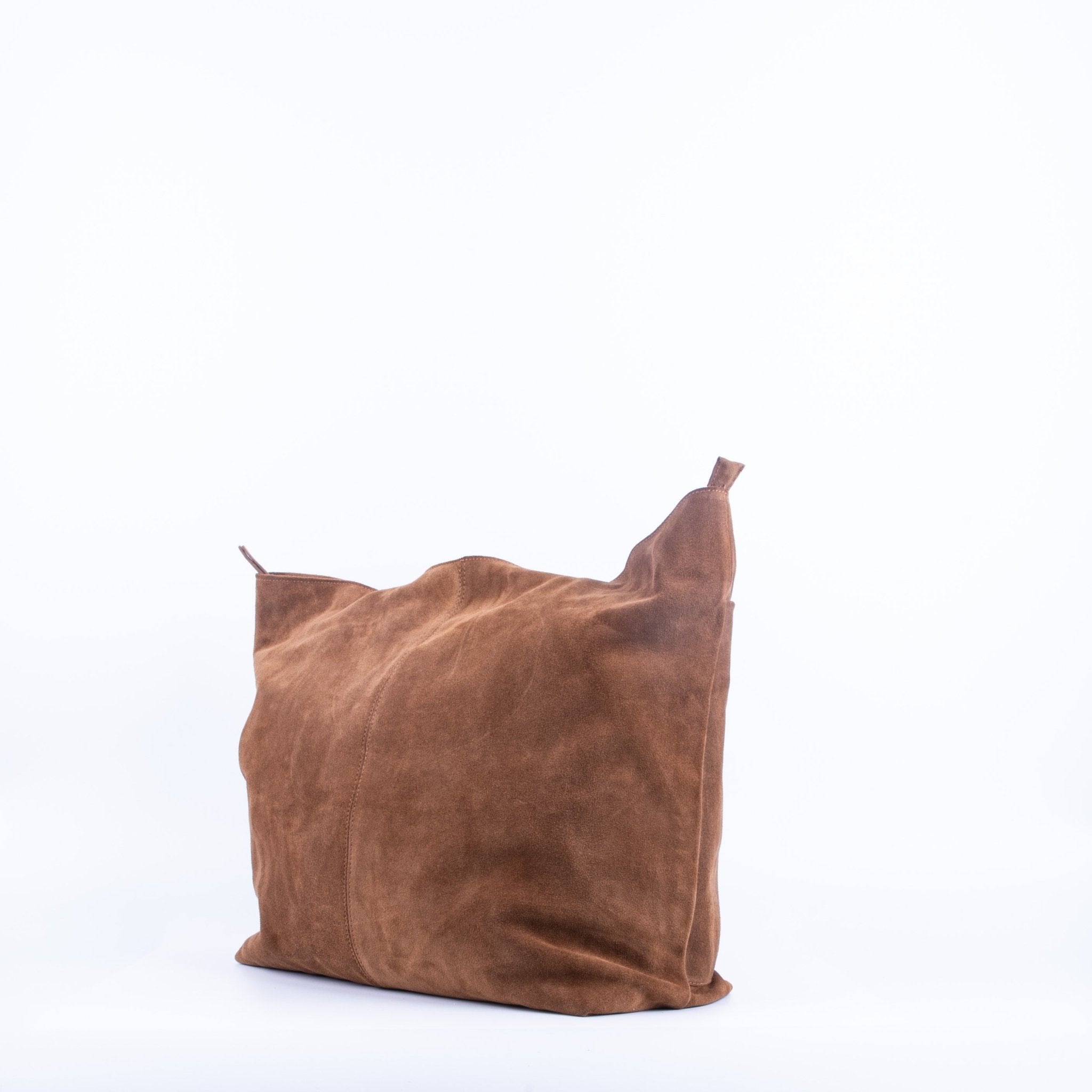 Summer camoscio cuoio - borsa shopping in pelle marrone - Marta Ray