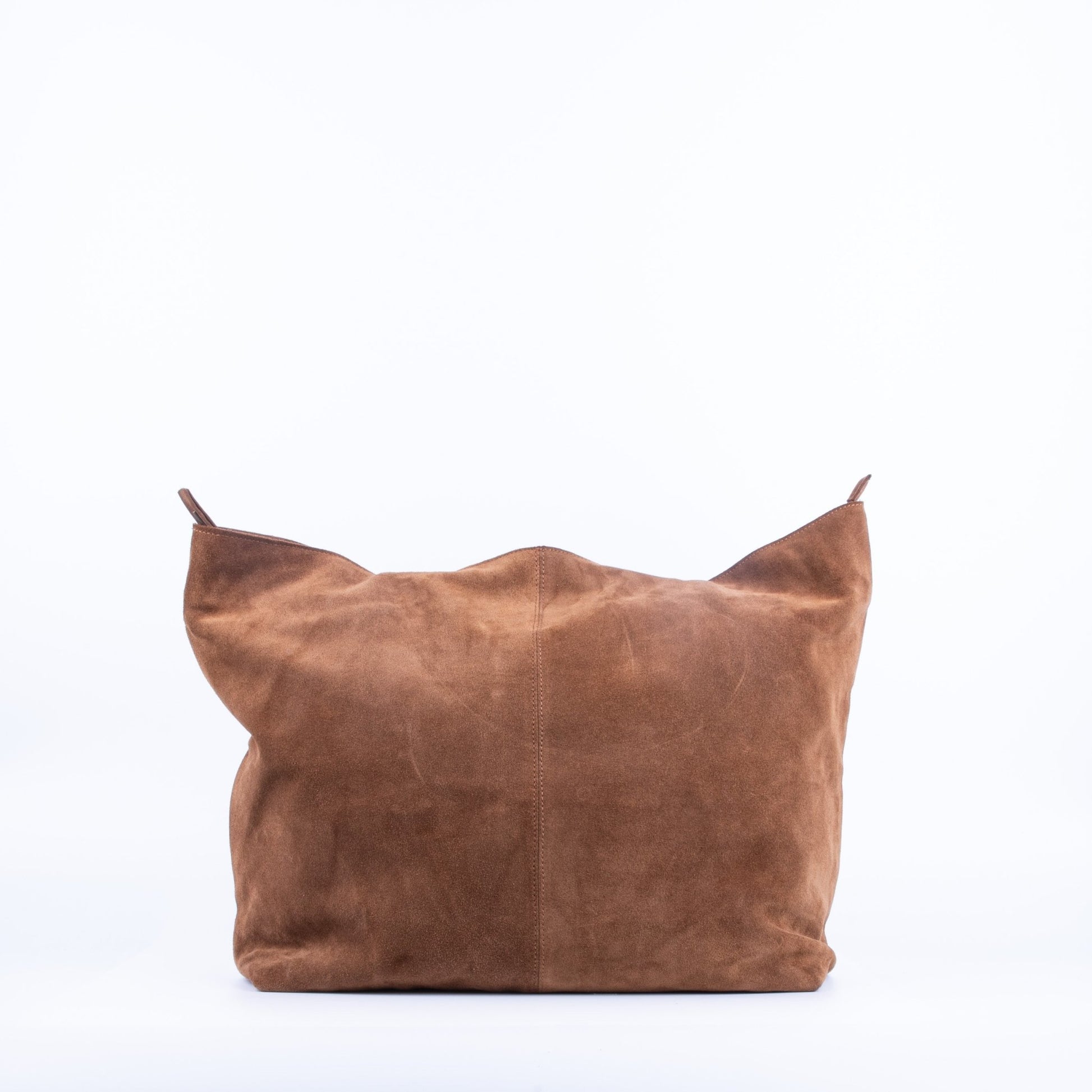 Summer camoscio cuoio - borsa shopping in pelle marrone - Marta Ray