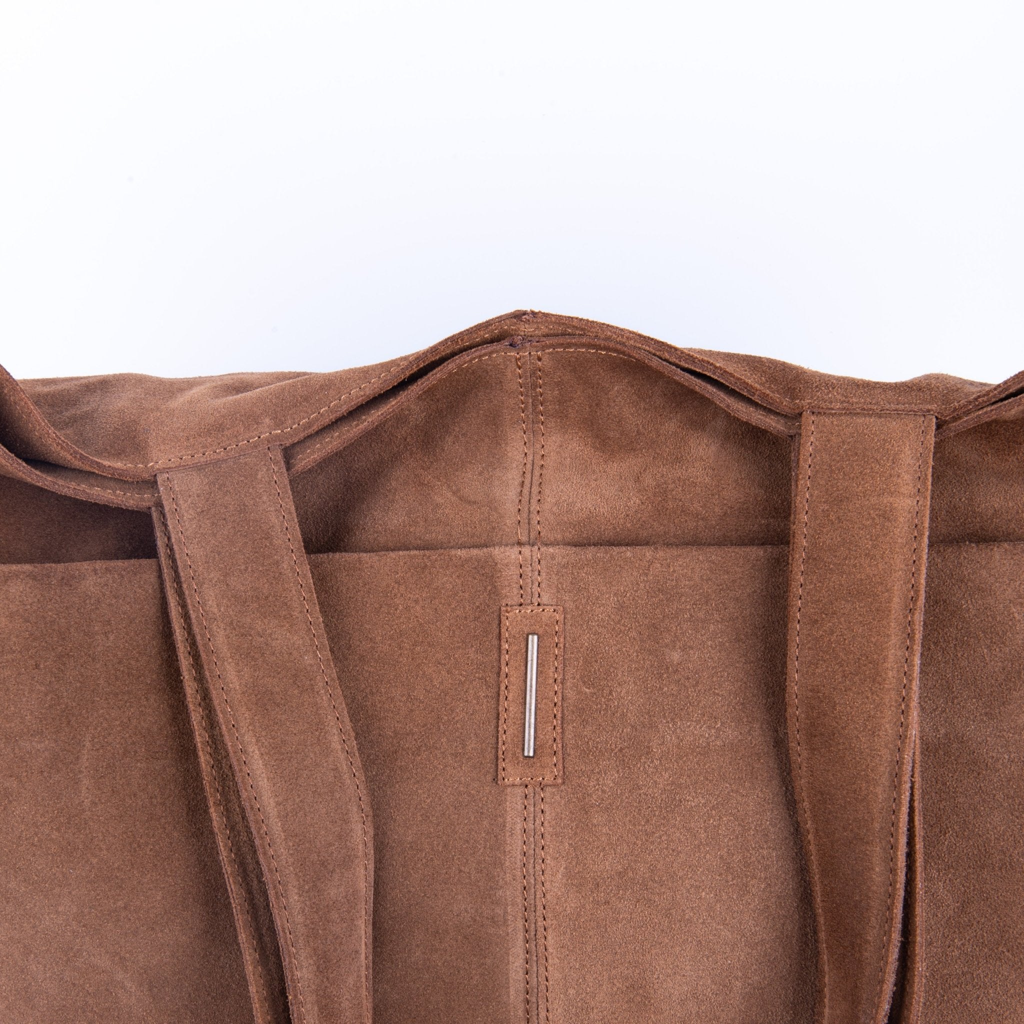 Summer camoscio cuoio - borsa shopping in pelle marrone - Marta Ray