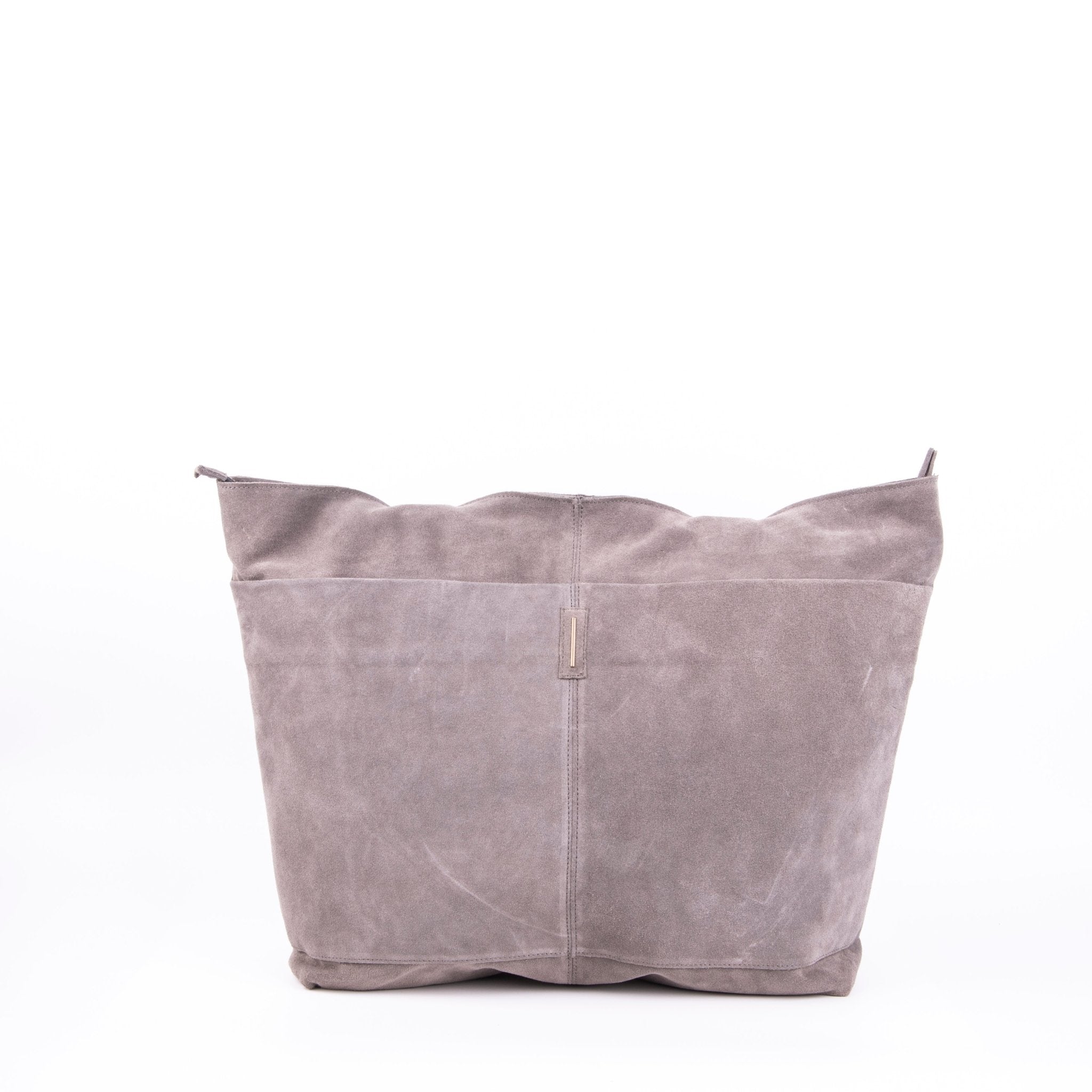 Summer camoscio dark grey - borsa shopping in pelle grigia - Marta Ray