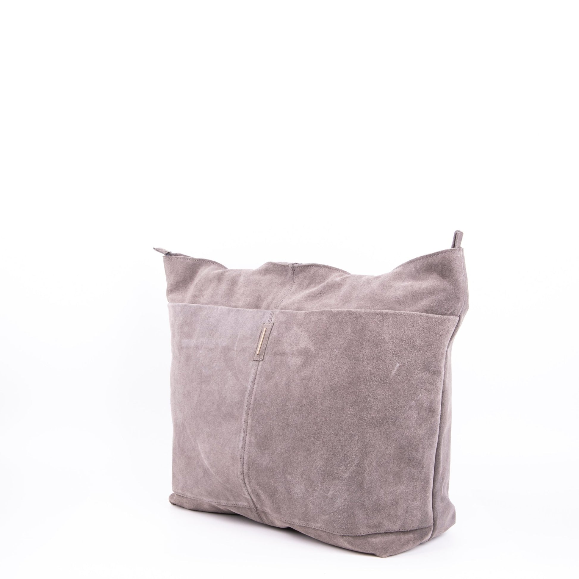 Summer camoscio dark grey - borsa shopping in pelle grigia - Marta Ray
