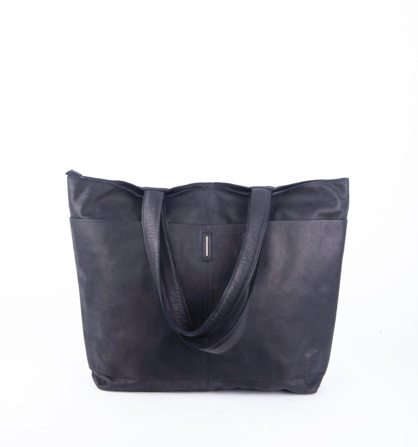 Summer cerato nero - borsa shopping in pelle nera - Marta Ray