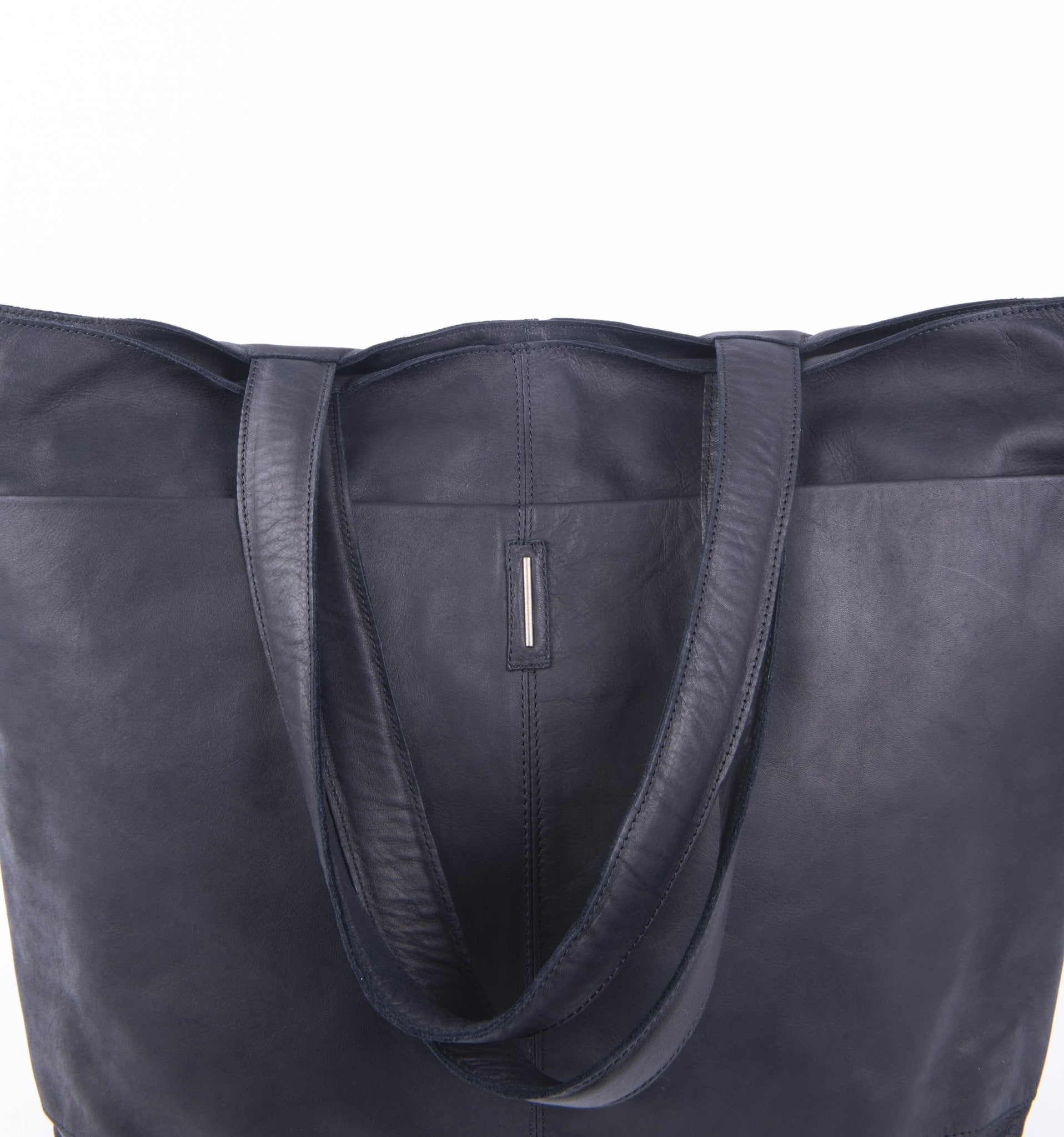 Summer cerato nero - borsa shopping in pelle nera - Marta Ray