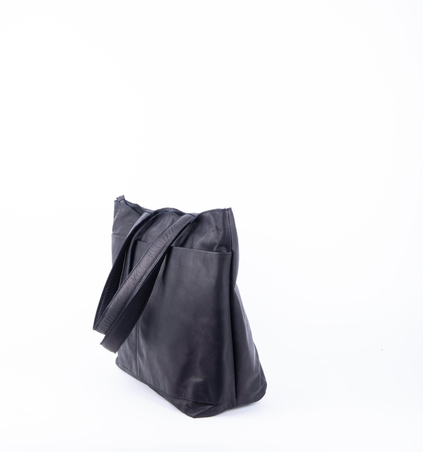 Summer cerato nero - borsa shopping in pelle nera - Marta Ray