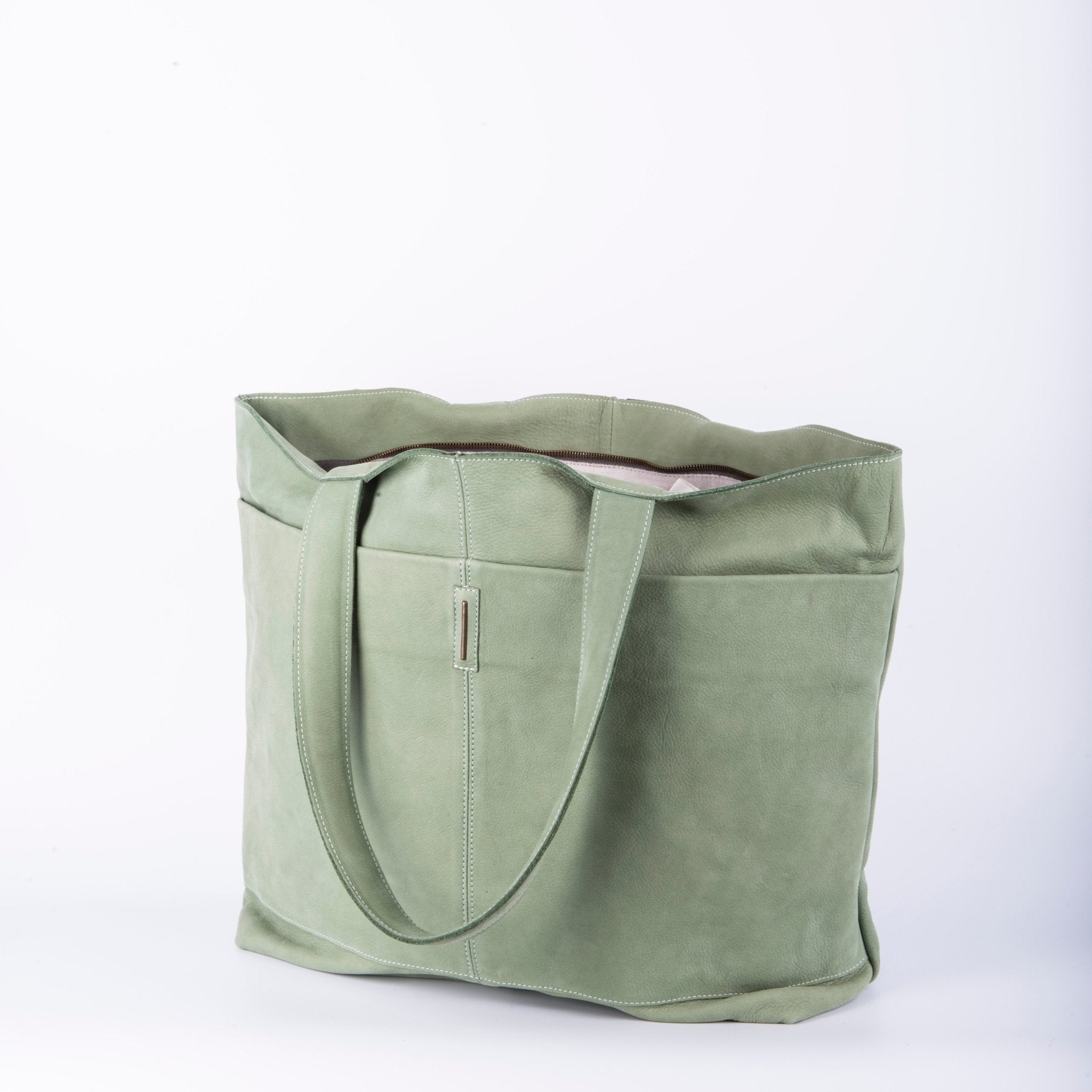 Summer long beach edera - borsa shopping in pelle verde - Marta Ray