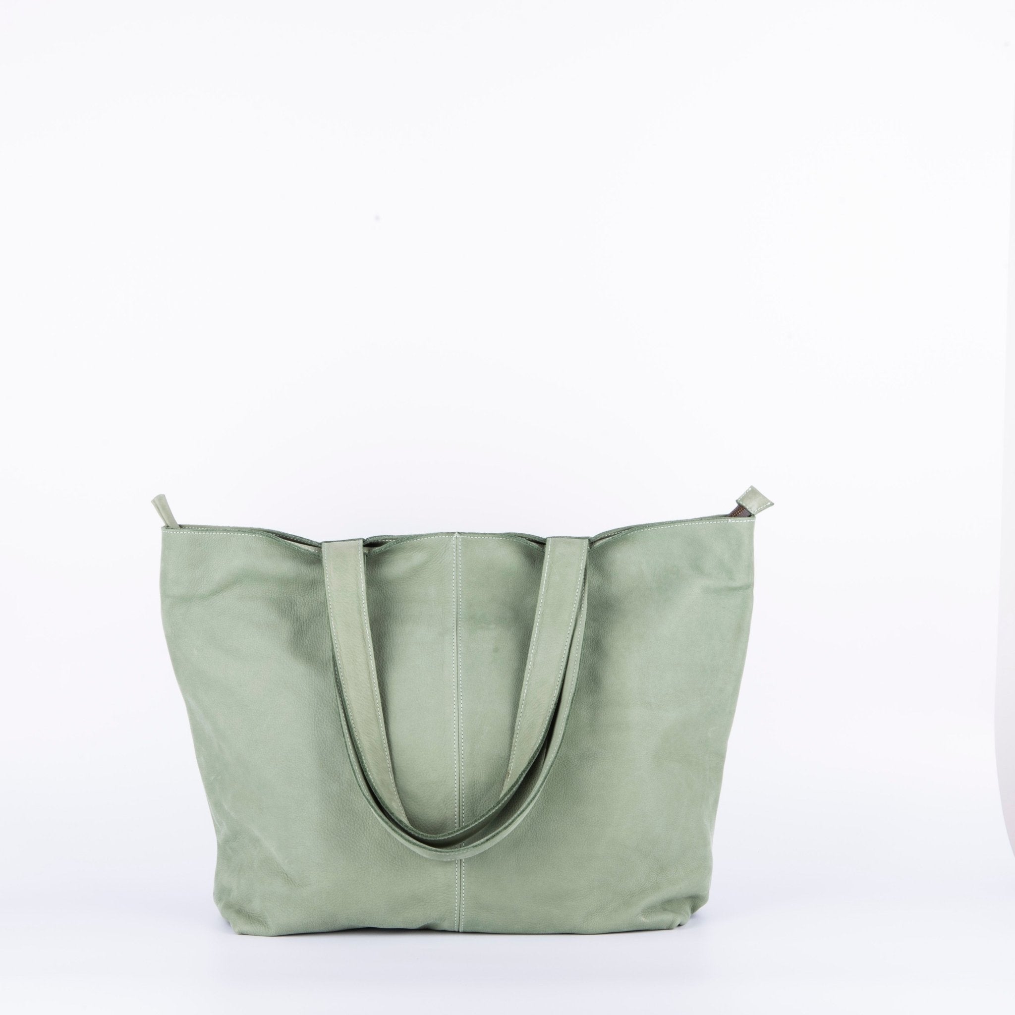 Summer long beach edera - borsa shopping in pelle verde - Marta Ray