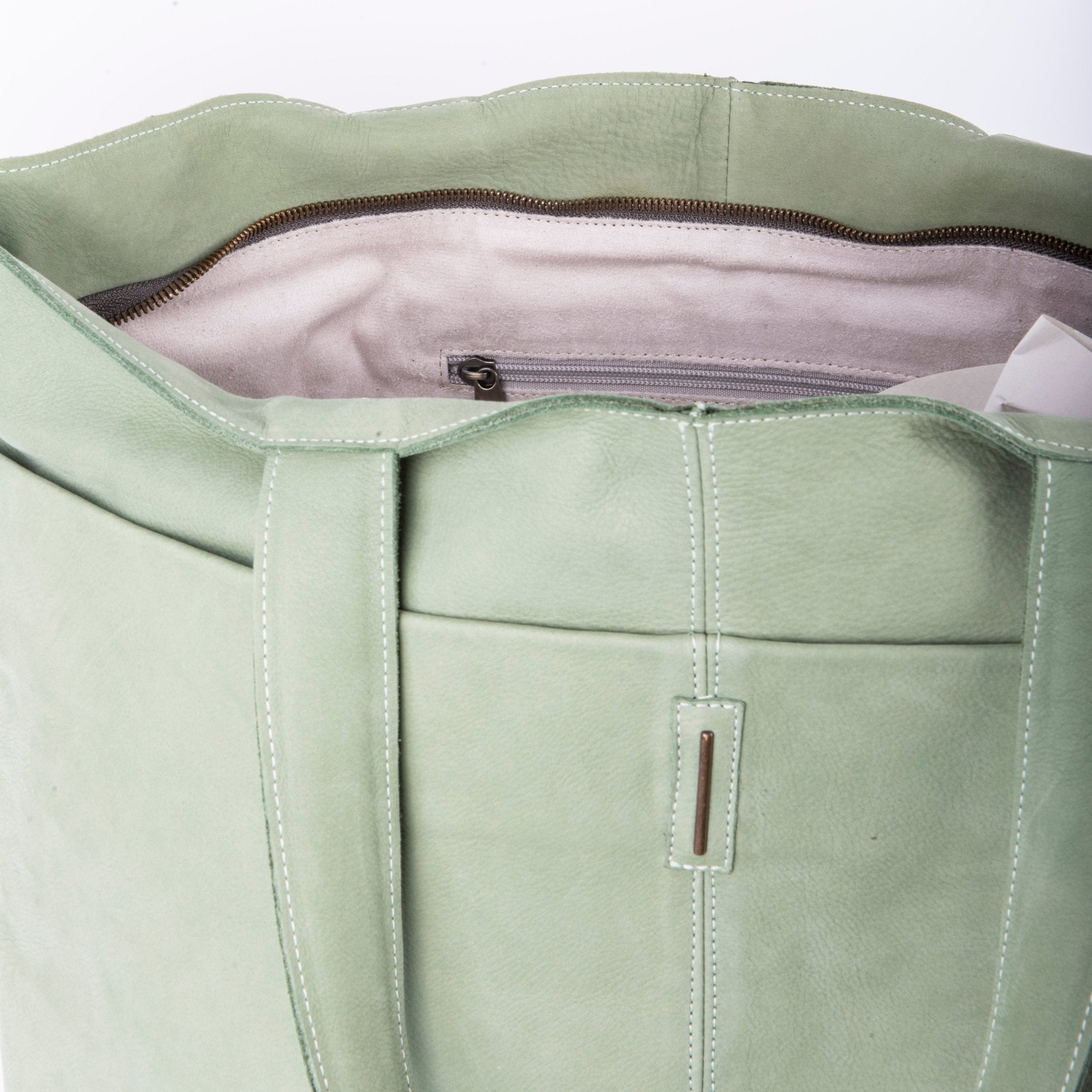 Summer long beach edera - borsa shopping in pelle verde - Marta Ray