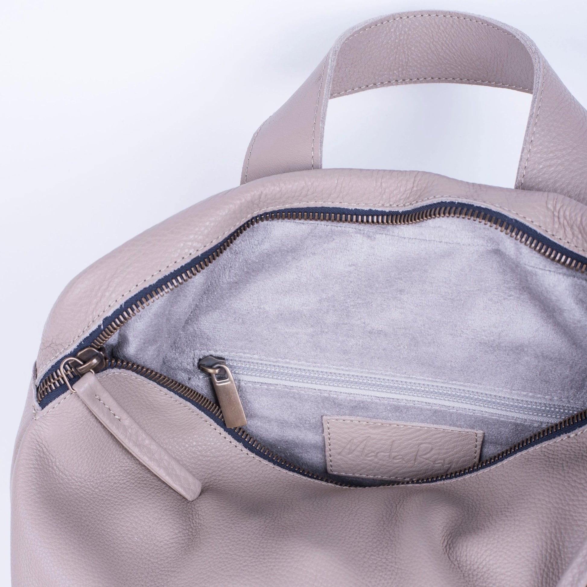 Suzan new york lino - zaino in pelle beige - Marta Ray