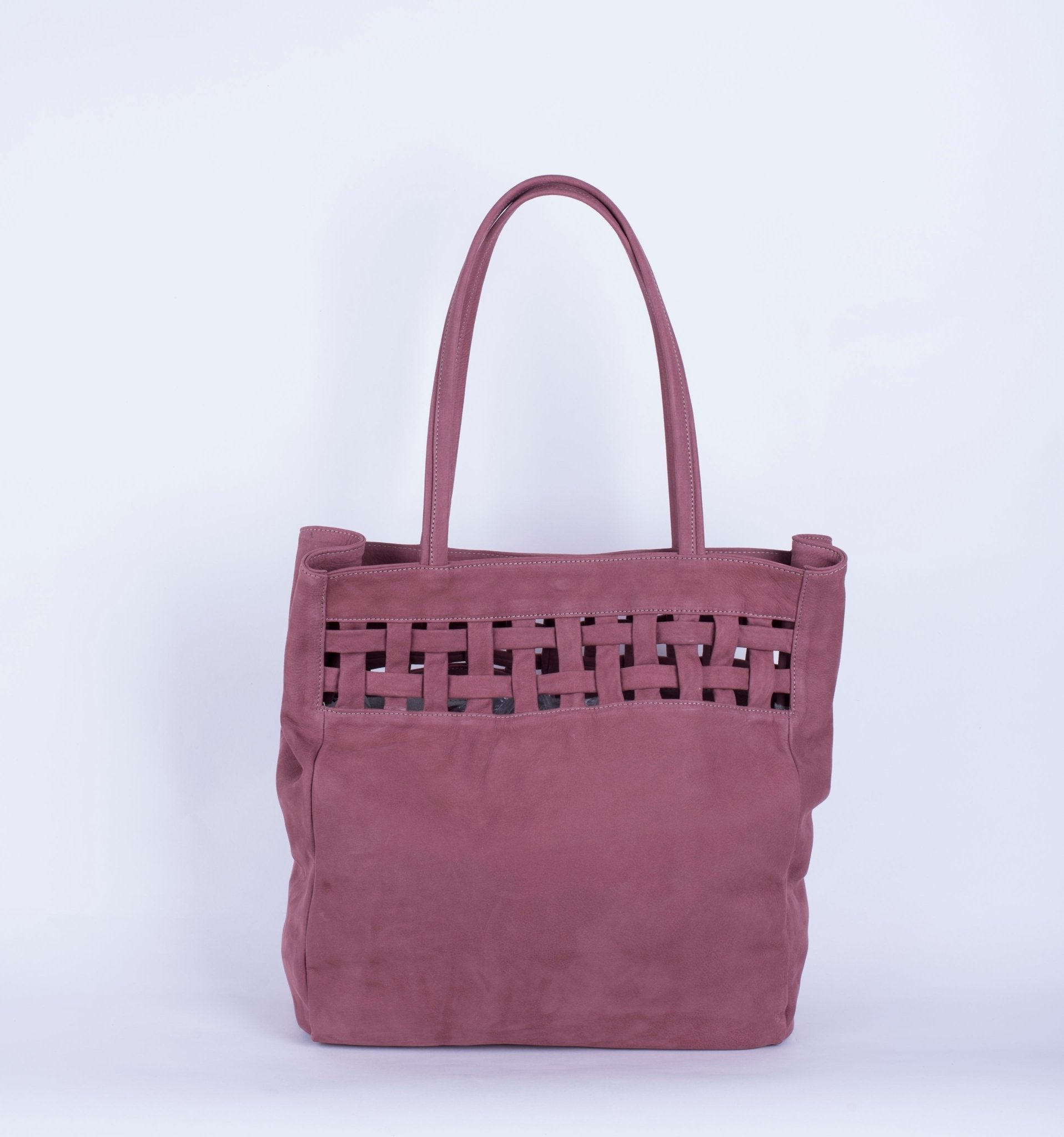 Tamami long beach panama - borsa shopping in pelle rosa - Marta Ray
