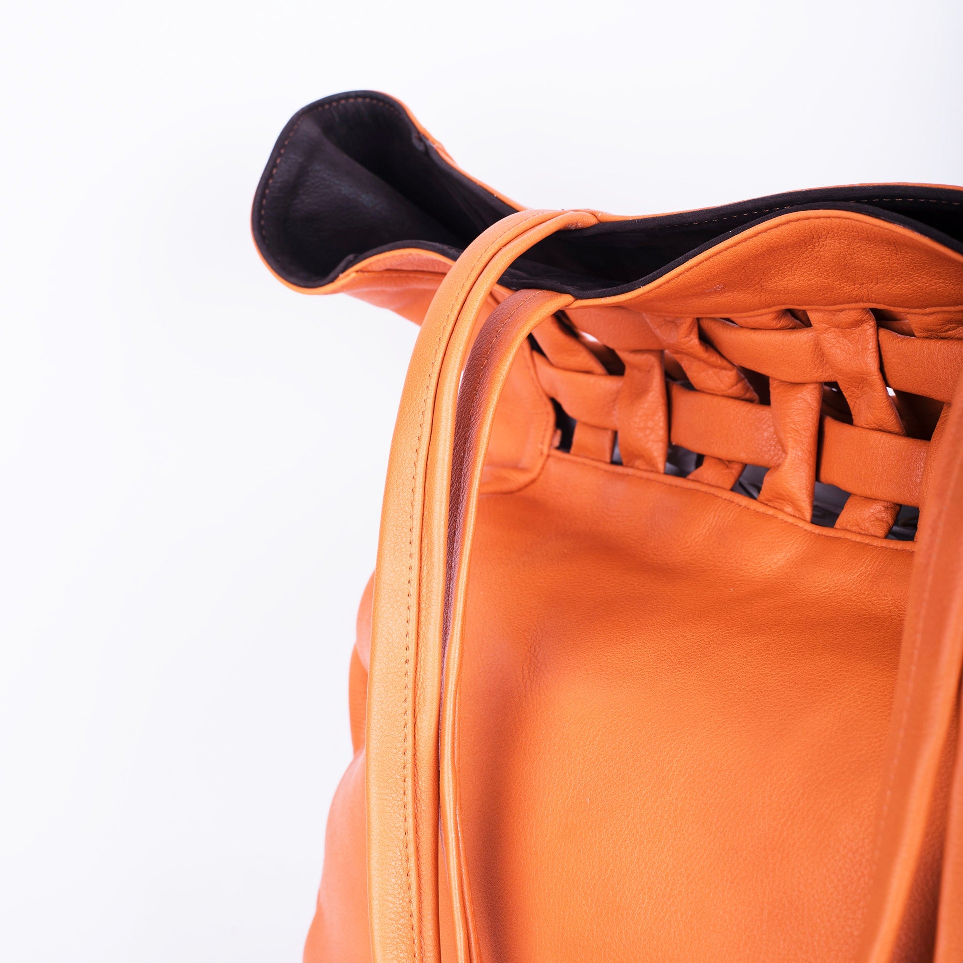 Tamami mousse arancio+ long beach testa di moro - borsa shopping in pelle arancione - Marta Ray