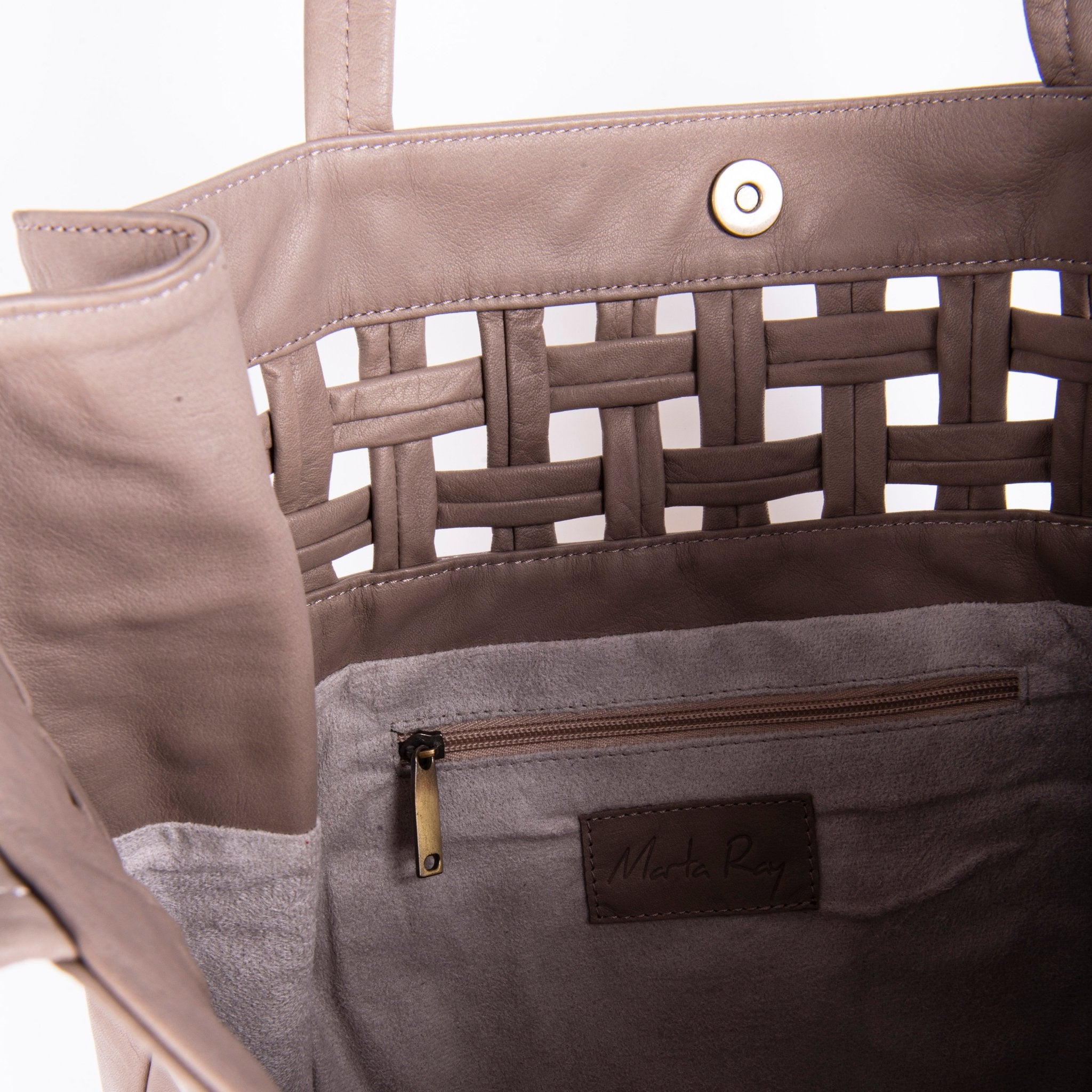 Tamami mousse malto - borsa shopping in pelle beige - Marta Ray
