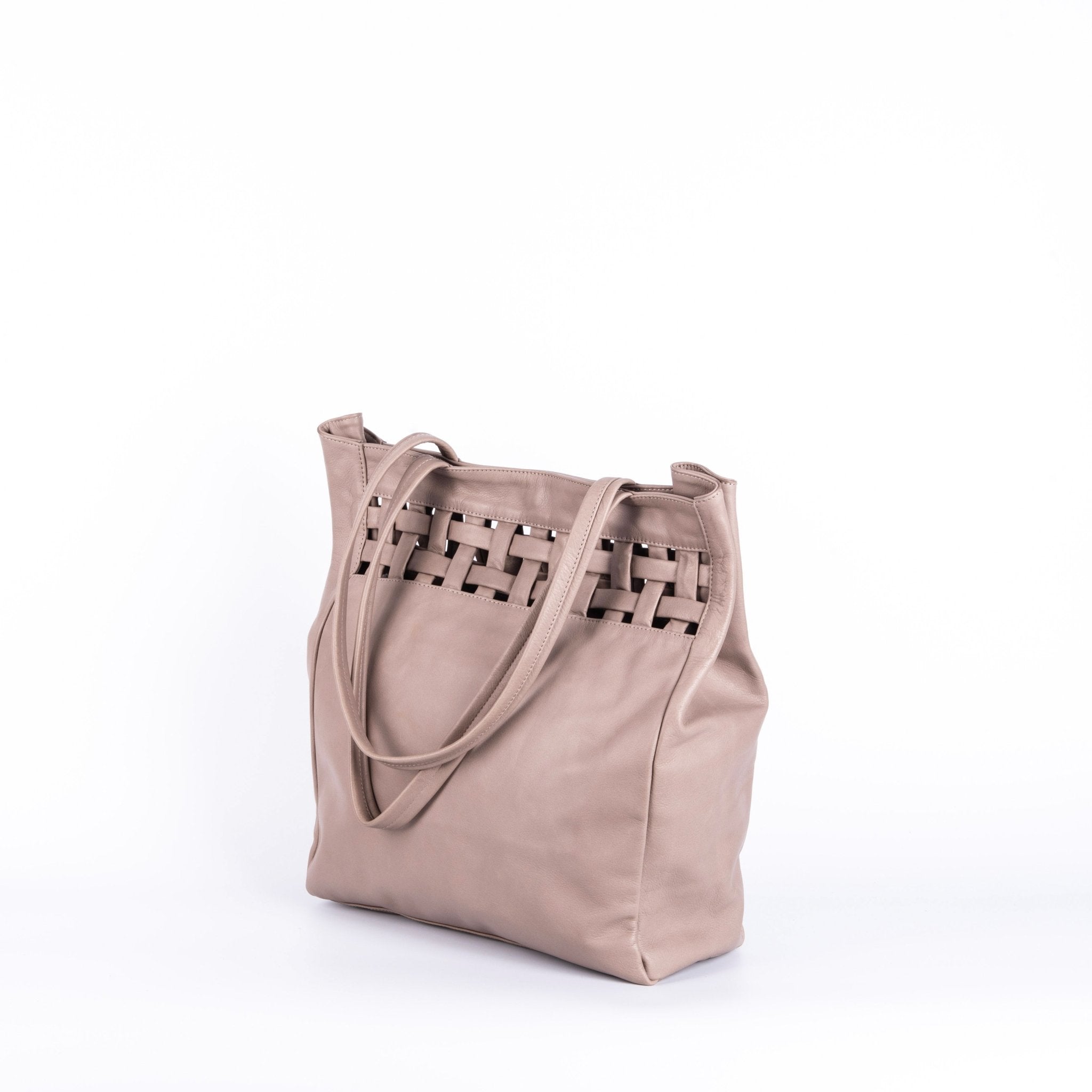 Tamami mousse malto - borsa shopping in pelle beige - Marta Ray