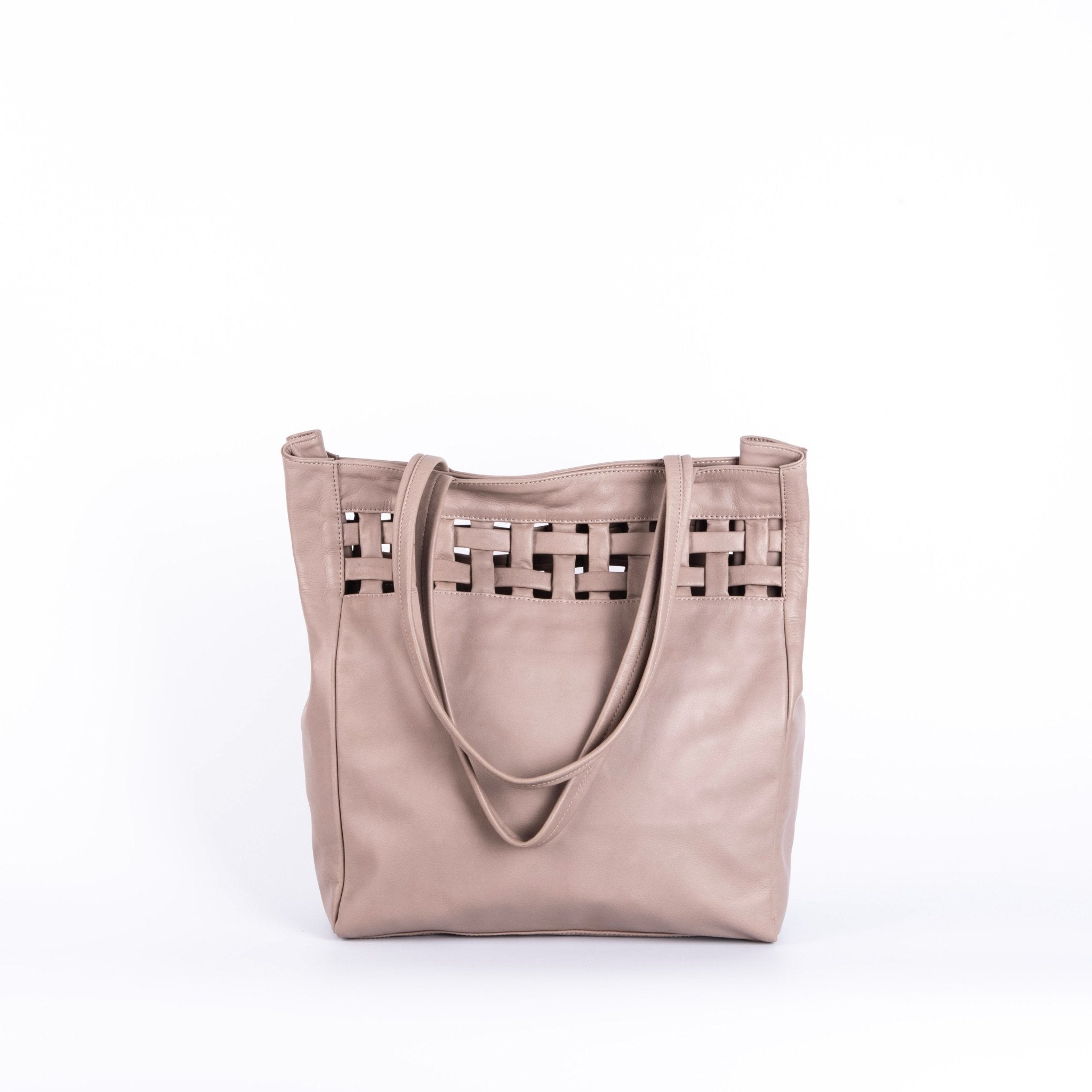 Tamami mousse malto - borsa shopping in pelle beige - Marta Ray