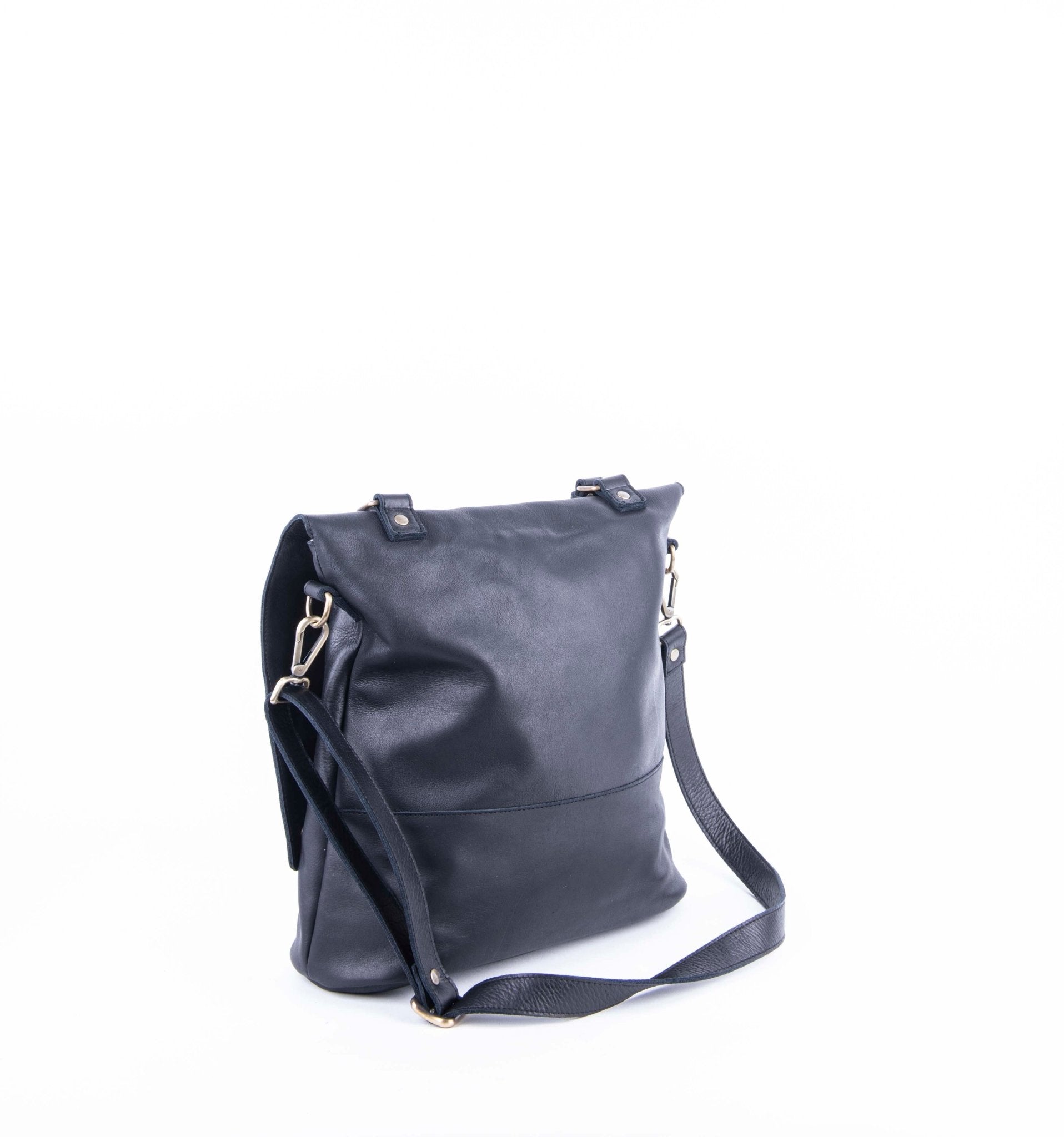 Tara mousse nero - borsa a tracolla in pelle nera - Marta Ray