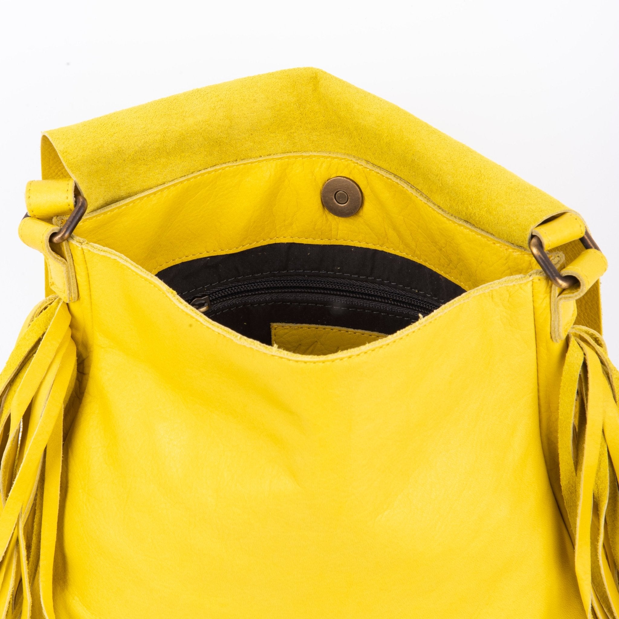 Thea mousse lamborghini - borsa a tracolla in pelle giallo lamborghini - Marta Ray
