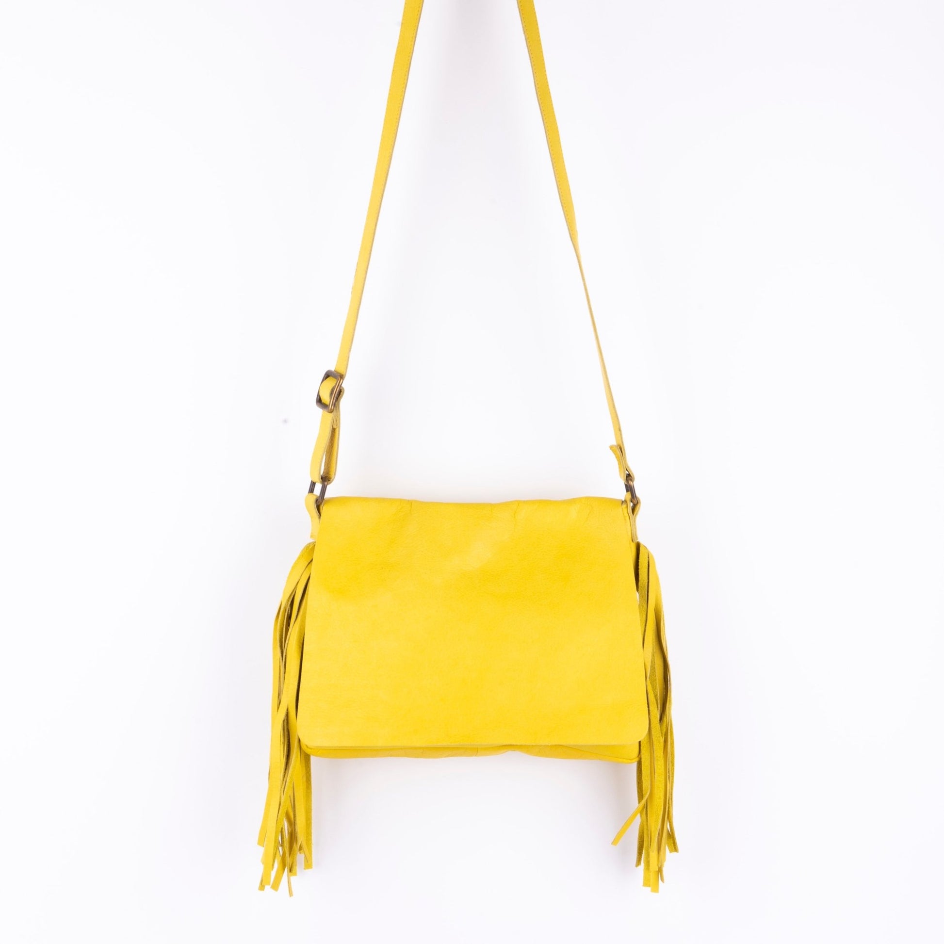Thea mousse lamborghini - borsa a tracolla in pelle giallo lamborghini - Marta Ray