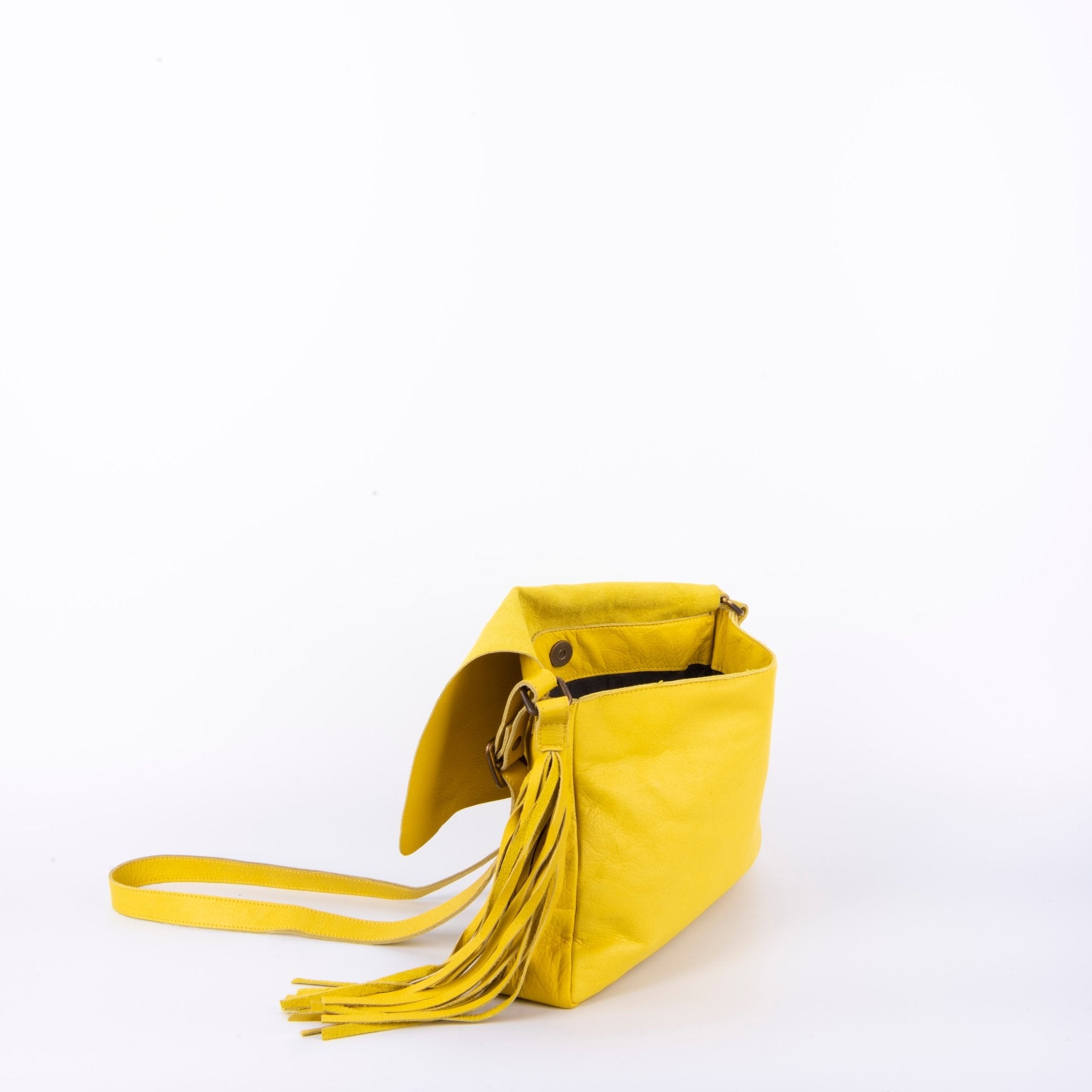 Thea mousse lamborghini - borsa a tracolla in pelle giallo lamborghini - Marta Ray