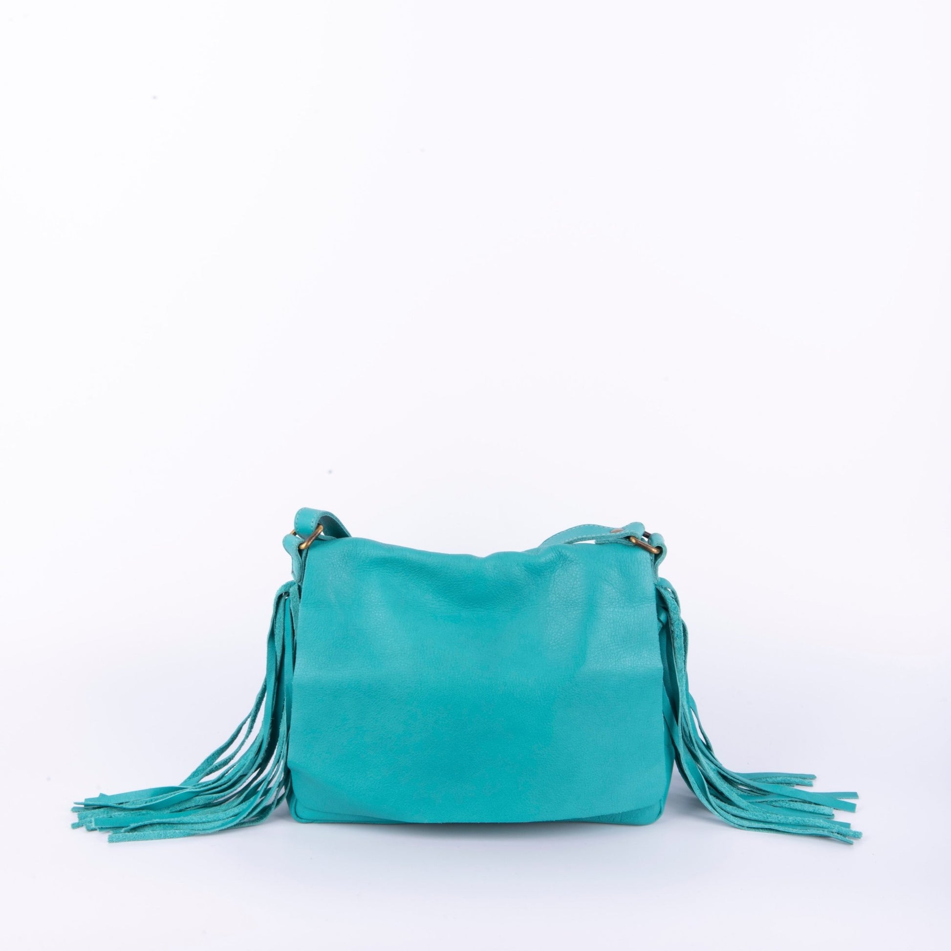 Thea mousse turchese - borsa a tracolla in pelle turchese - Marta Ray
