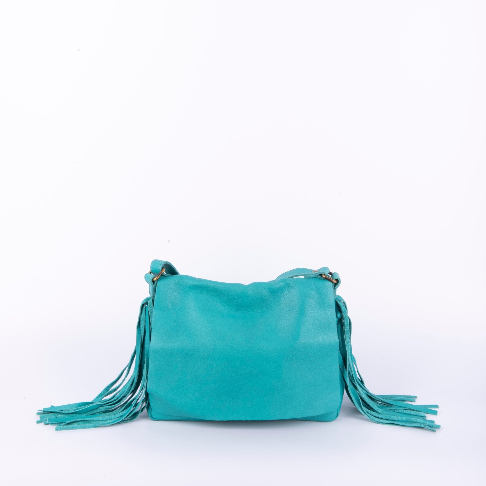 Thea mousse turchese - borsa a tracolla in pelle turchese - Marta Ray