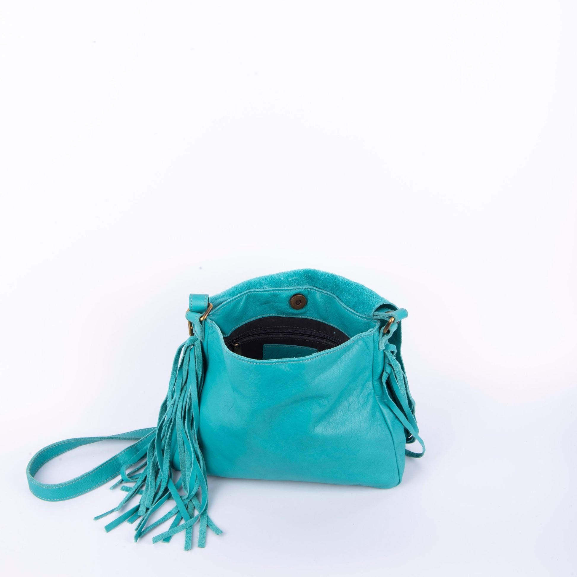 Thea mousse turchese - borsa a tracolla in pelle turchese - Marta Ray