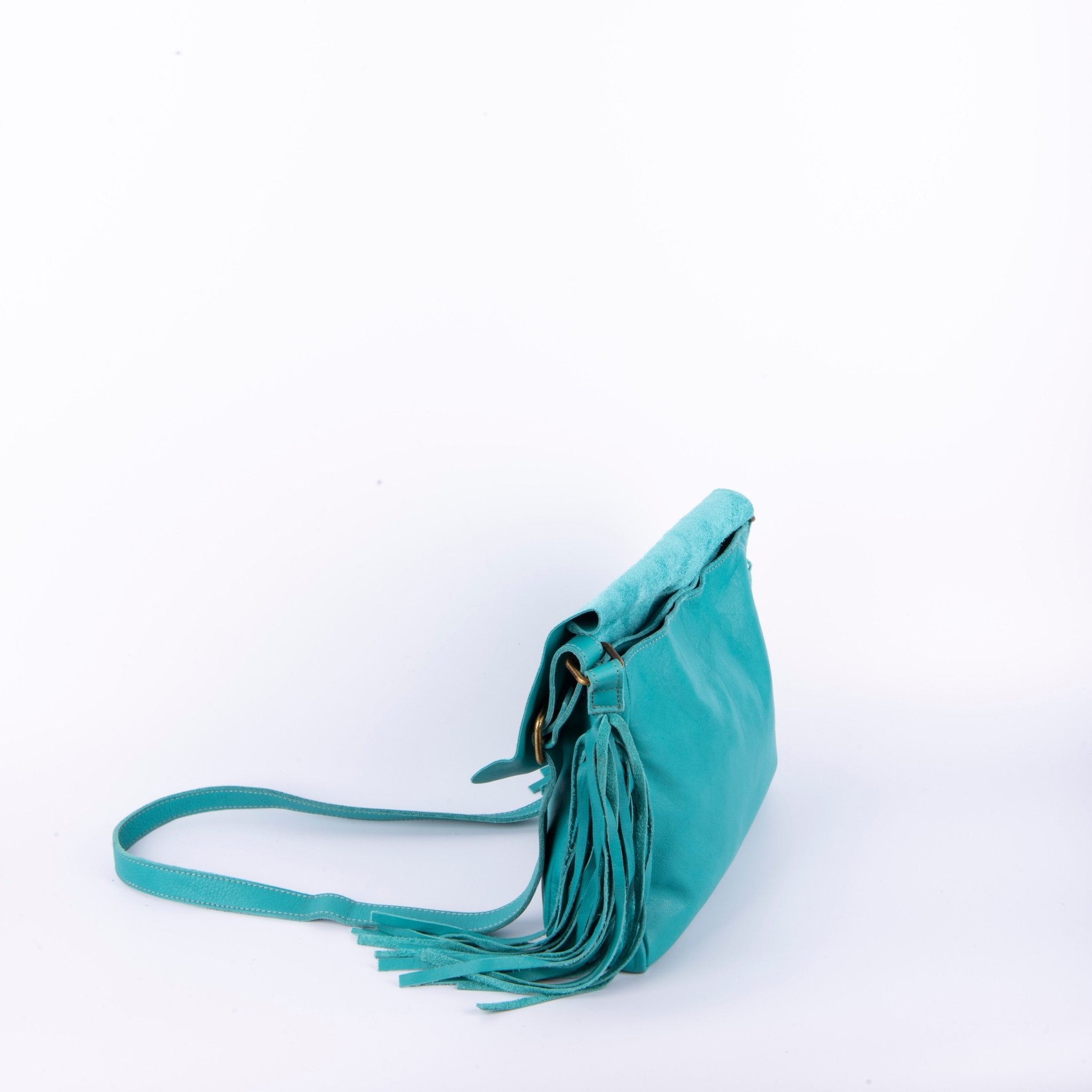 Thea mousse turchese - borsa a tracolla in pelle turchese - Marta Ray