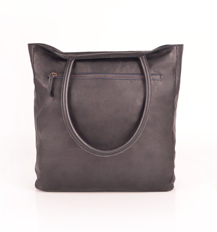 Thelma mousse nera+cavallino taupe a pois neri - borsa a spalla morbida pelle nera - Marta Ray