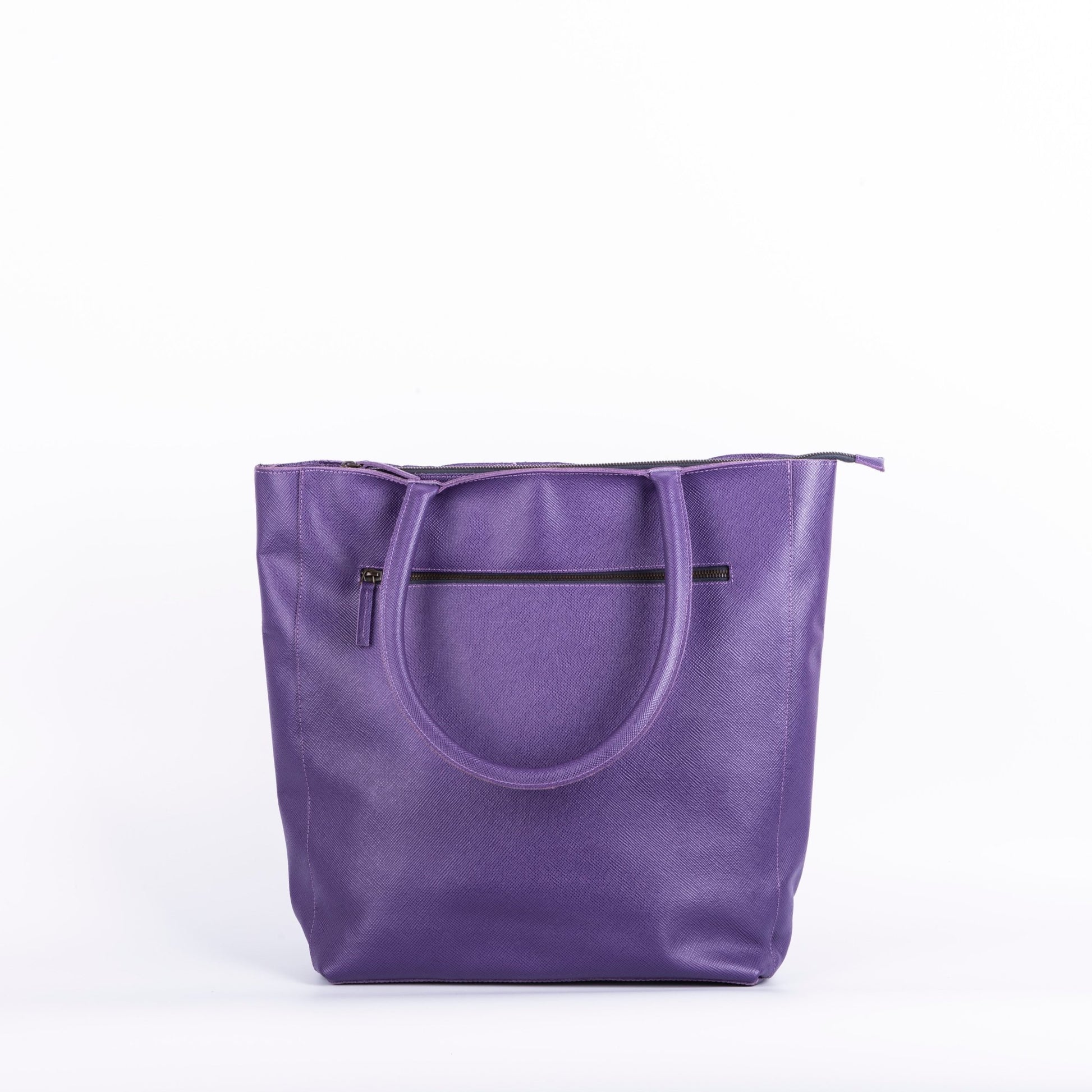 Thelma saffiano viola/arancio - borsa a spalla pelle viola/arancio - Marta Ray