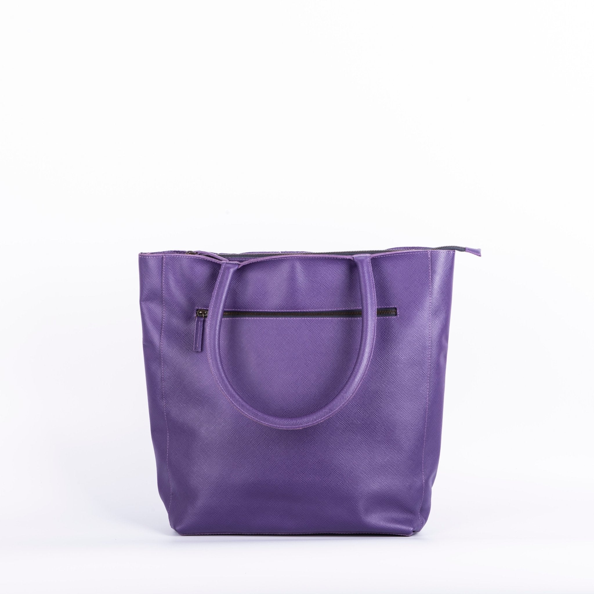 Thelma saffiano viola/arancio - borsa a spalla pelle viola/arancio - Marta Ray
