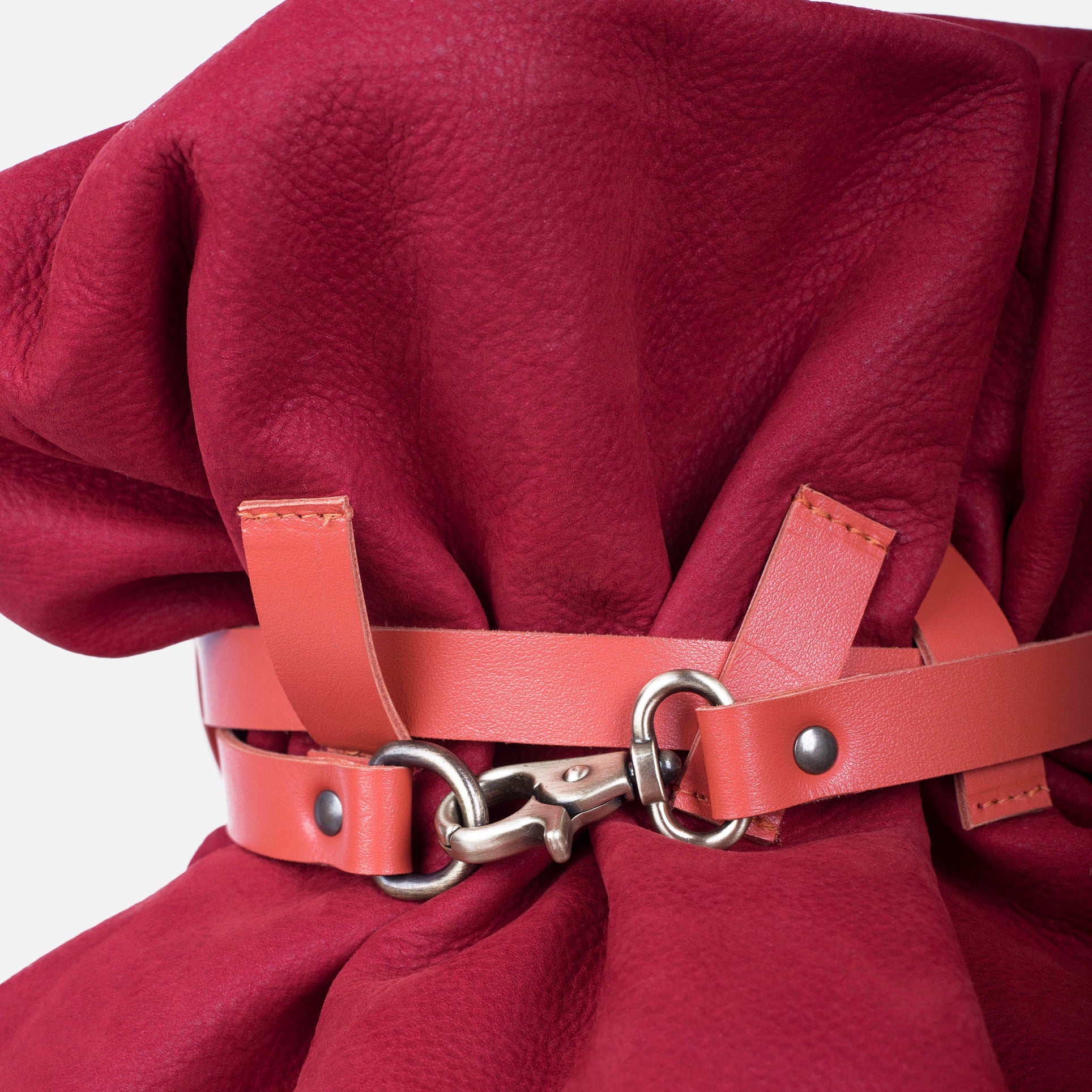 Tiffany long beach rosso + trill heat - zaino in pelle rossa - Marta Ray