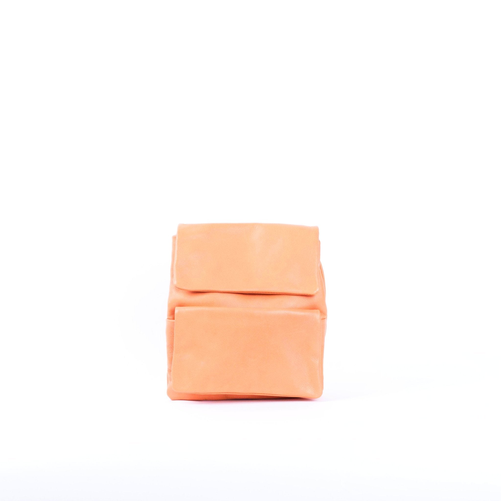 Tina mousse arancio - borsa a tracolla in pelle con tasca arancione - Marta Ray