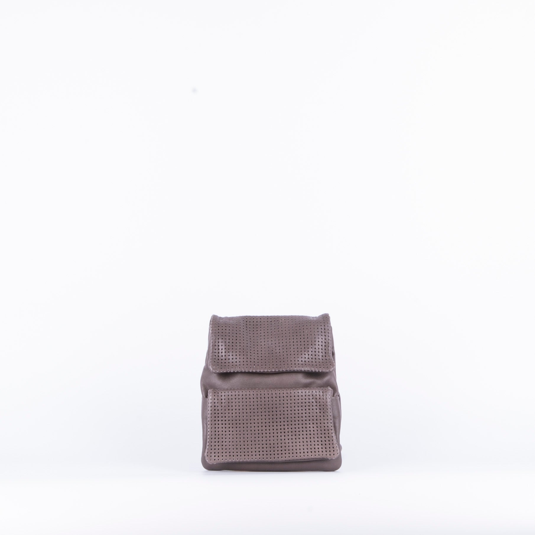 Tina mousse quadri grigio - borsa a tracolla in pelle con tasca grigio - Marta Ray