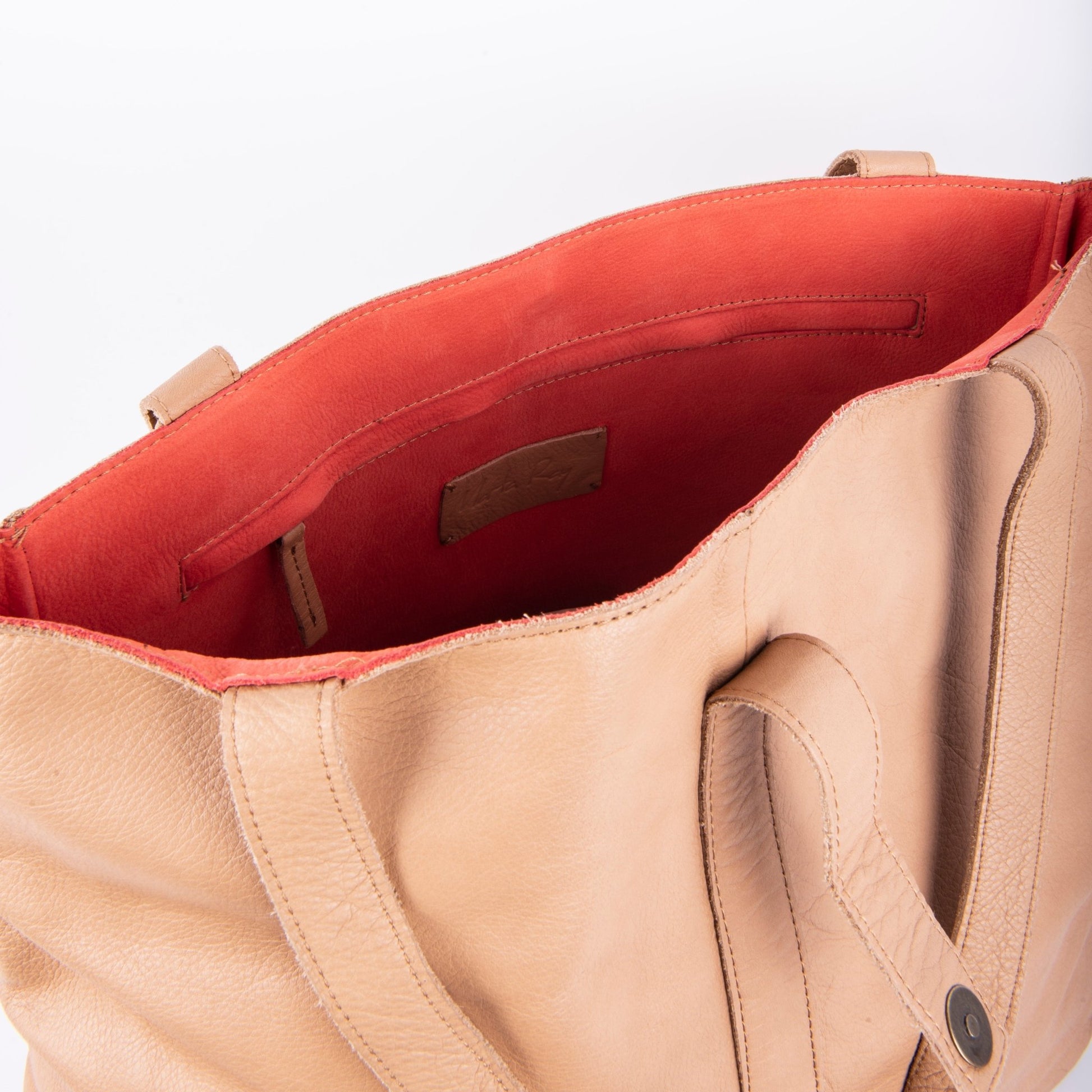 Tracy mousse mandorla pesca - borsa a spalla in pelle beige - Marta Ray