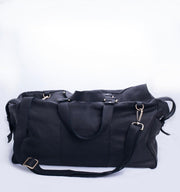 Travel martellato nero - borsone in pelle nera - Marta Ray