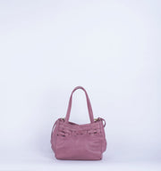 Tzuki mousse panama - borsa a tracolla in pelle con intreccio rosa antico - Marta Ray