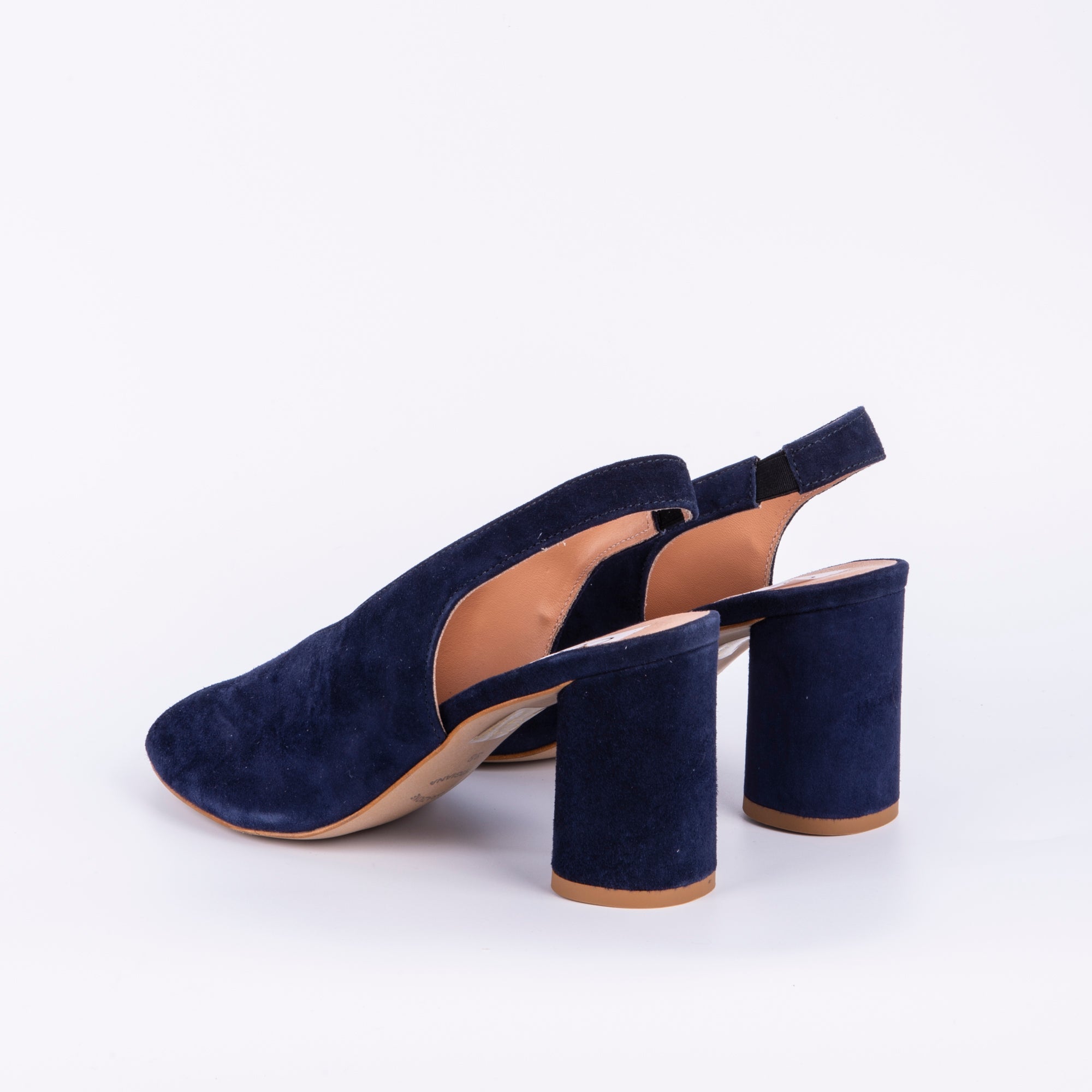 Valeria camoscio blu - sandalo spuntato in pelle blu - Marta Ray