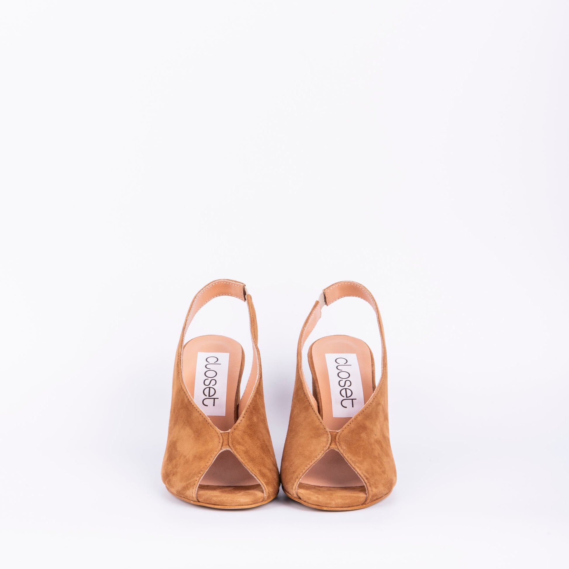 Valeria camoscio cuoio - sandalo spuntato in pelle beige - Marta Ray