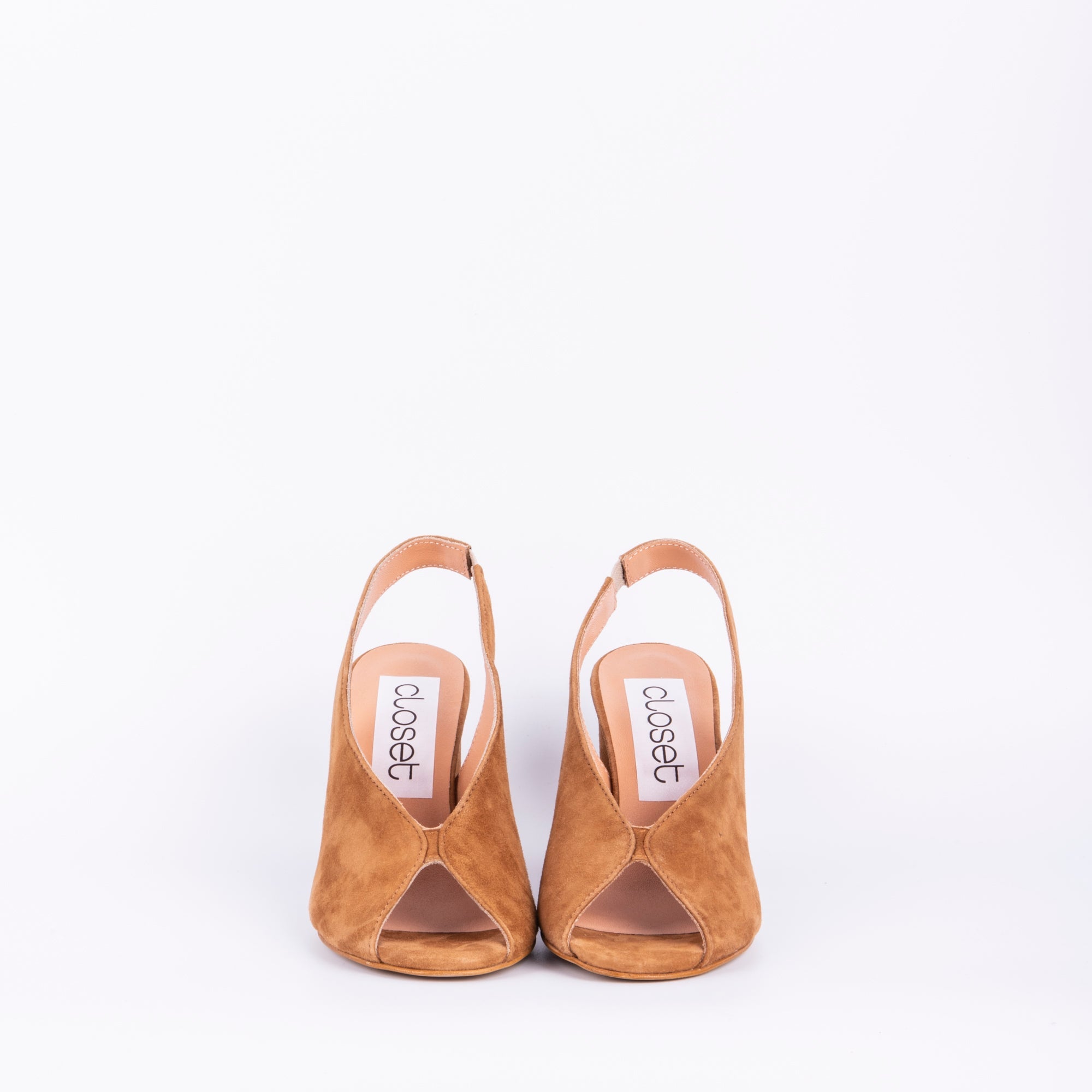 Valeria camoscio cuoio - sandalo spuntato in pelle beige - Marta Ray