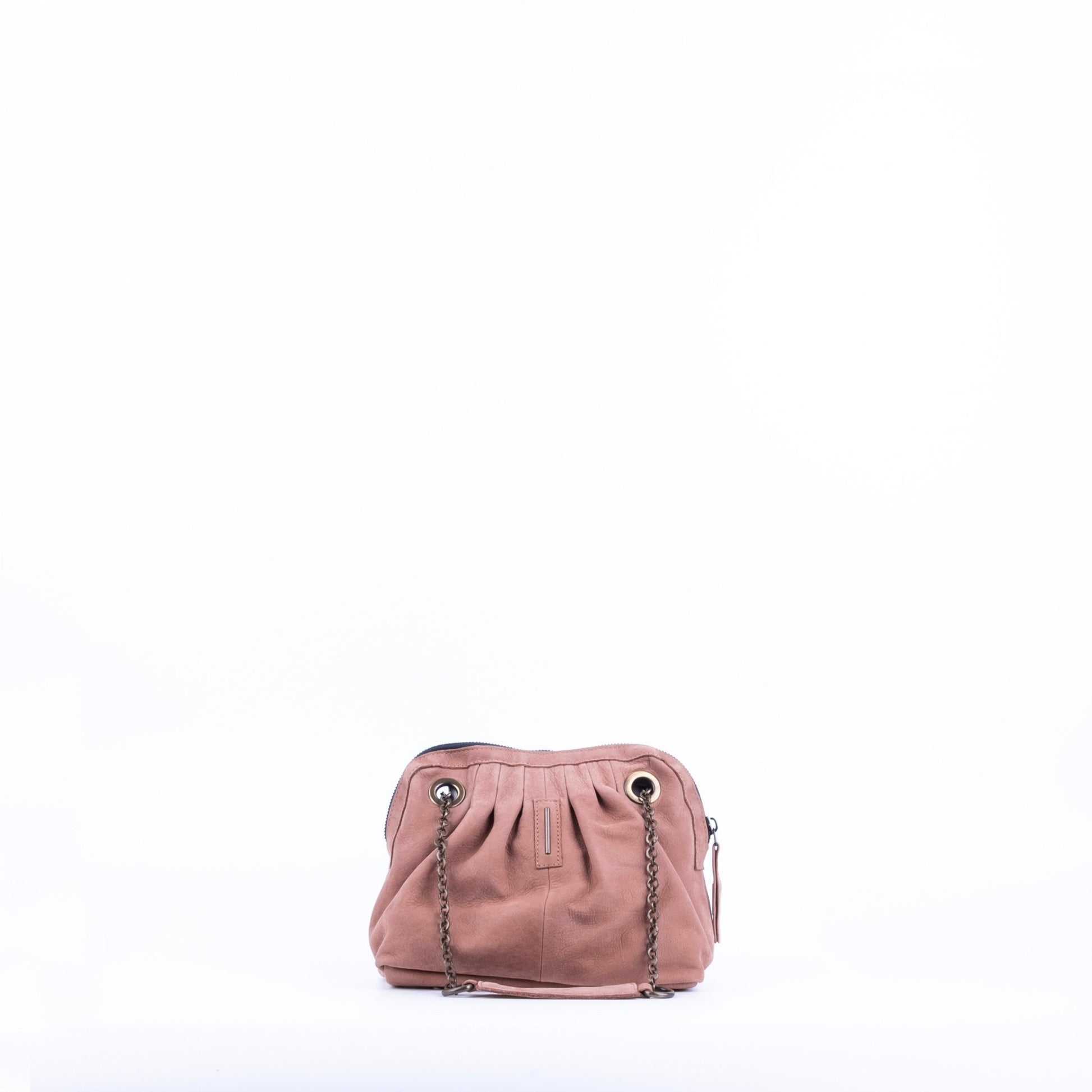 Vicky long beach cammeo - borsa piccola a tracolla in pelle rosa con zip - Marta Ray