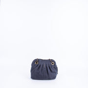 Vicky long beach navy - borsa piccola a tracolla in pelle blu con zip - Marta Ray