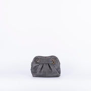 Vicky mousse antracite - borsa piccola a tracolla in pelle grigia con zip - Marta Ray