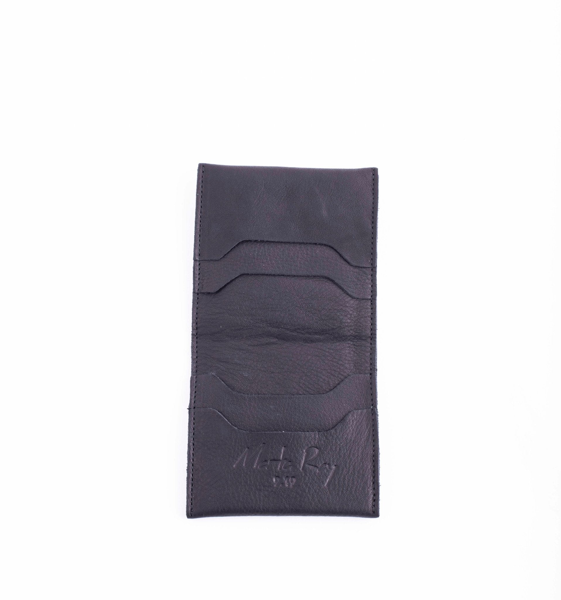 Vince wallet martellato nero - portafogli in pelle nera - Marta Ray
