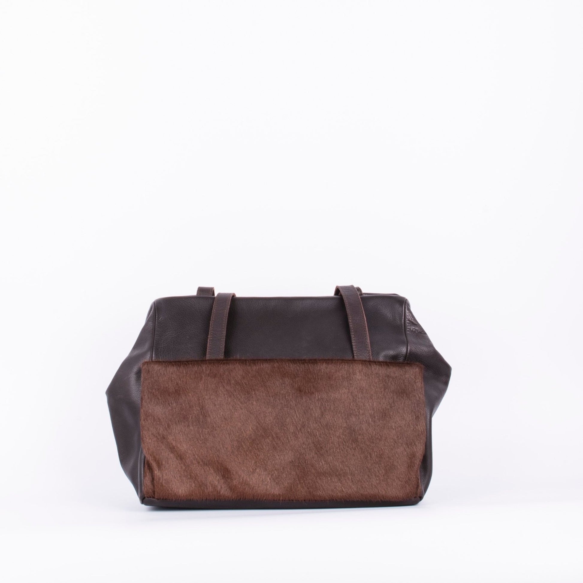 Viola mousse cavallino cioccolato - borsa a spalla in pelle marrone - Marta Ray
