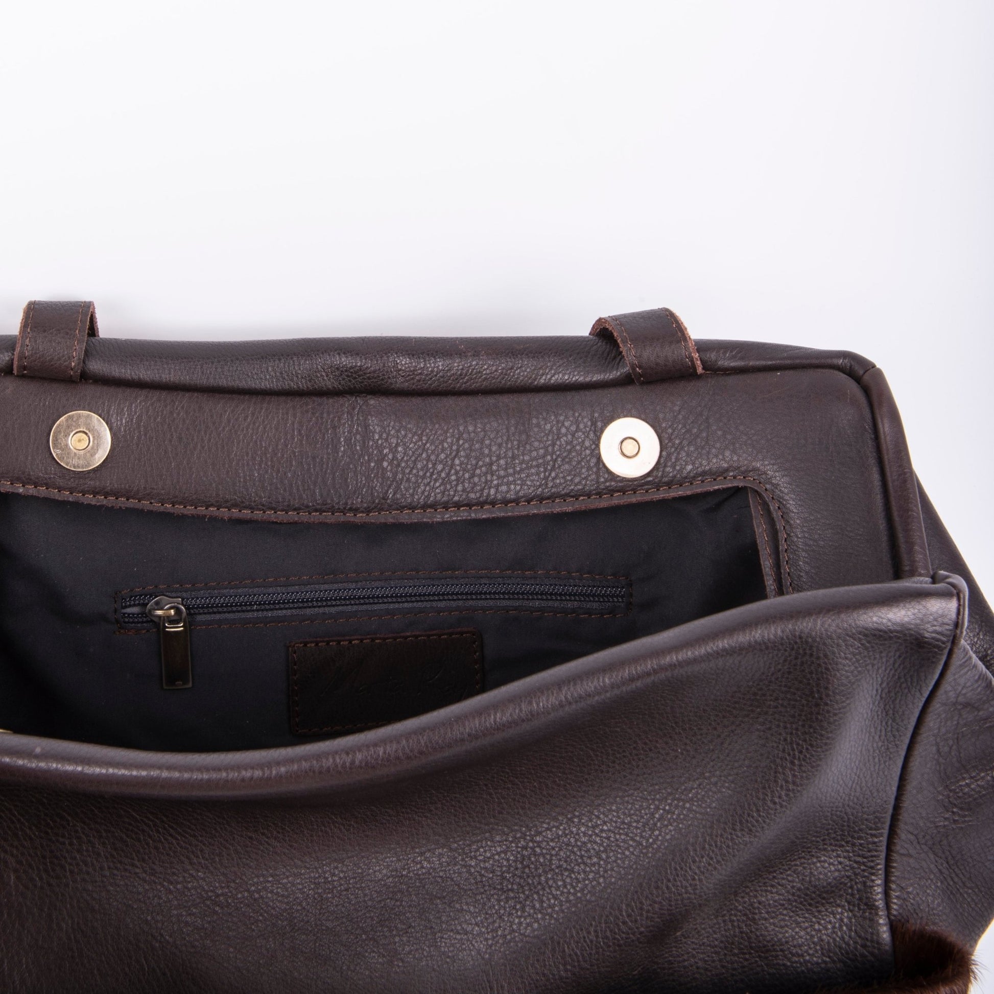 Viola mousse cavallino cioccolato - borsa a spalla in pelle marrone - Marta Ray