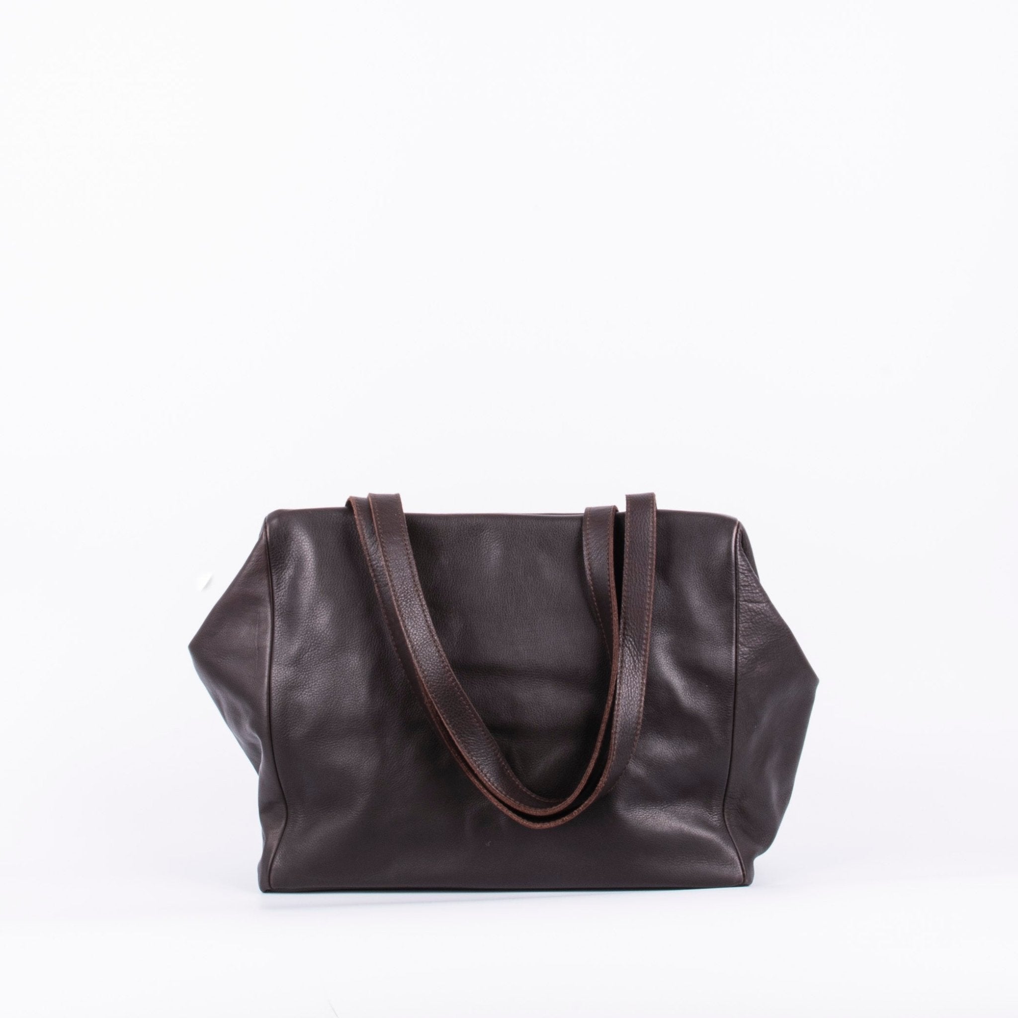 Viola mousse cavallino cioccolato - borsa a spalla in pelle marrone - Marta Ray