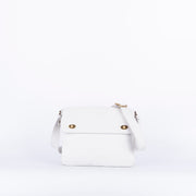 Virginia long beach bianco ottico - borsa a spalla e tracolla in pelle bianca - Marta Ray