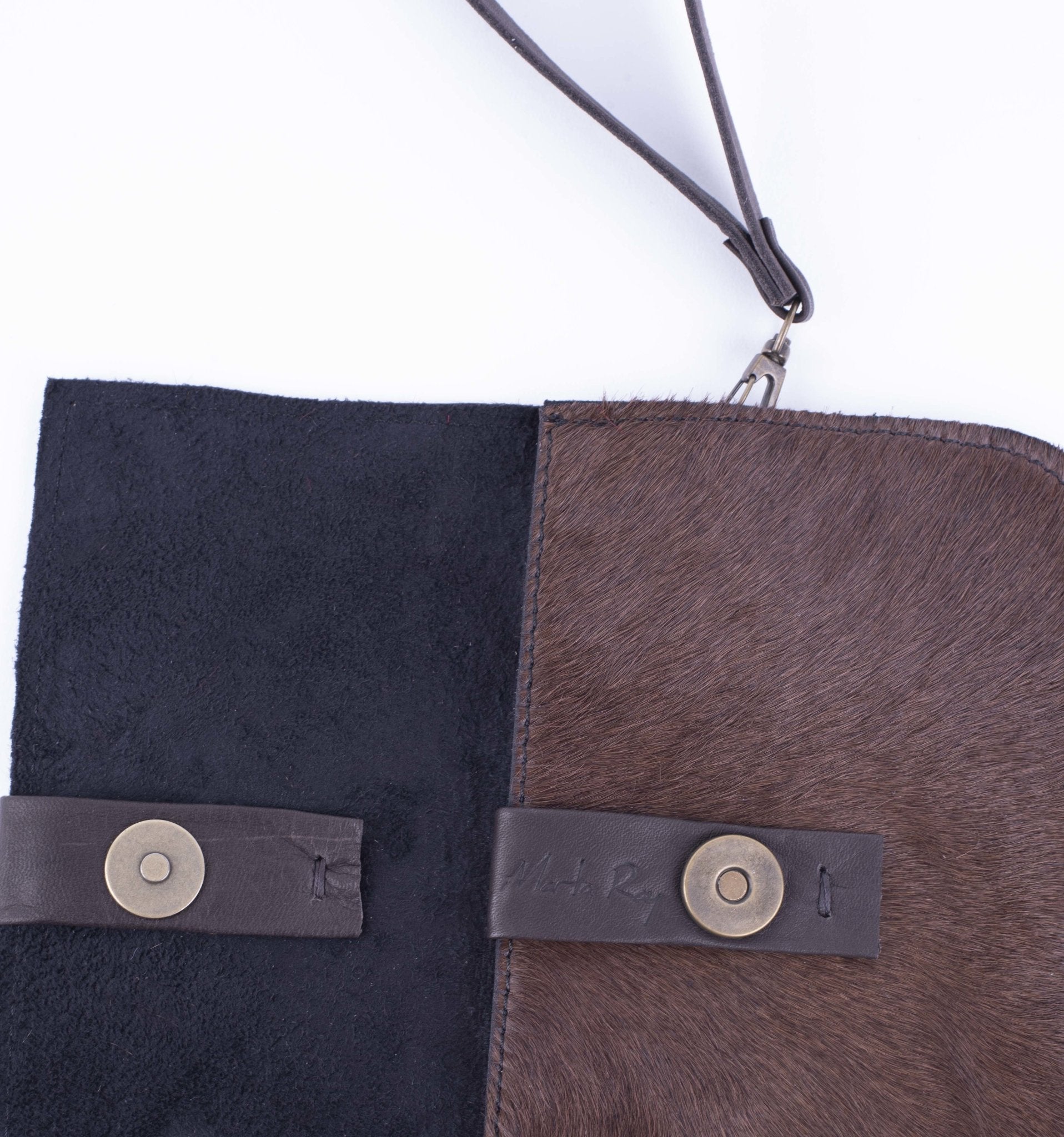 Wilma cavallino cioccolato - pochette in pelle marrone - Marta Ray
