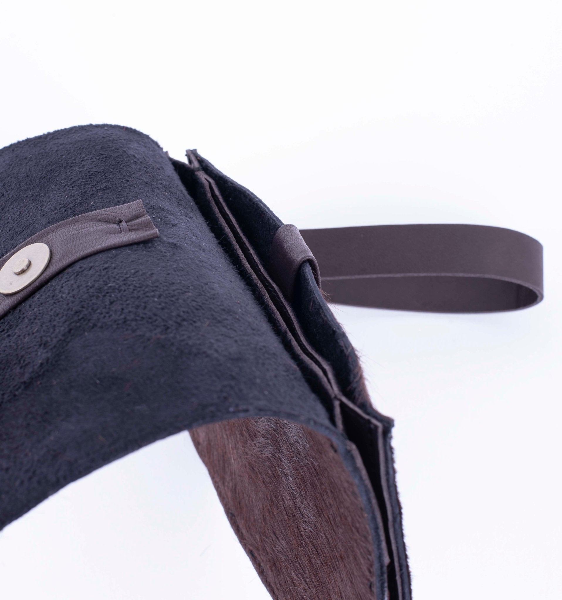 Wilma cavallino cioccolato - pochette in pelle marrone - Marta Ray