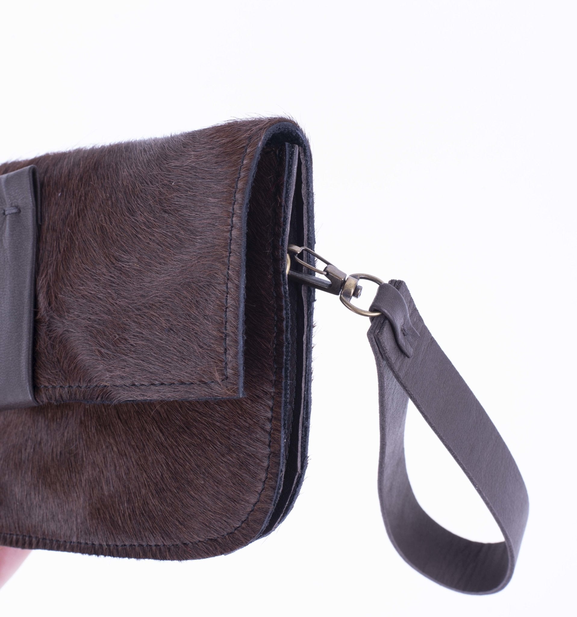 Wilma cavallino cioccolato - pochette in pelle marrone - Marta Ray